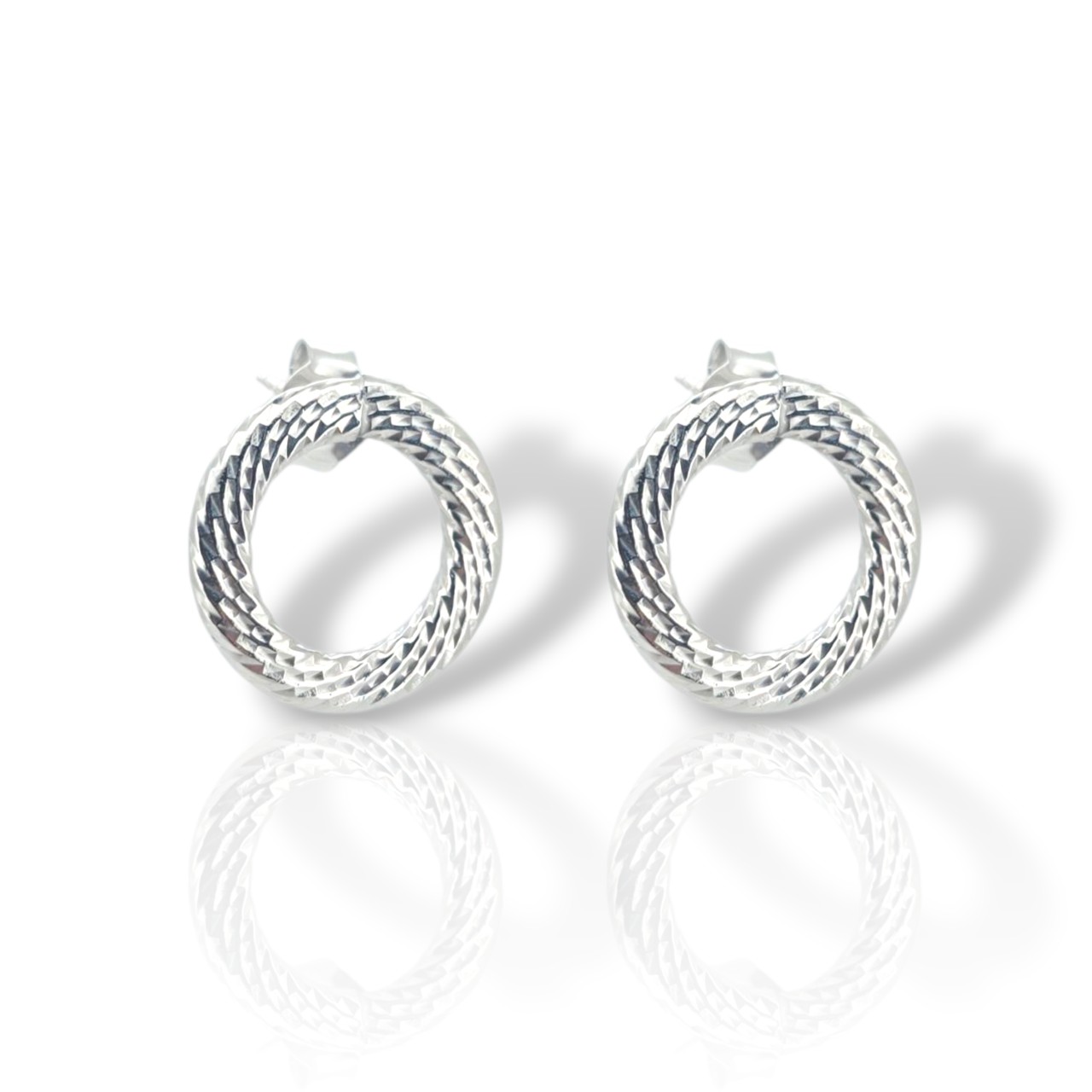 Σκουλαρίκια κρικάκια απο επιπλατινωμένο ασήμι 925° (code SVX2401343)