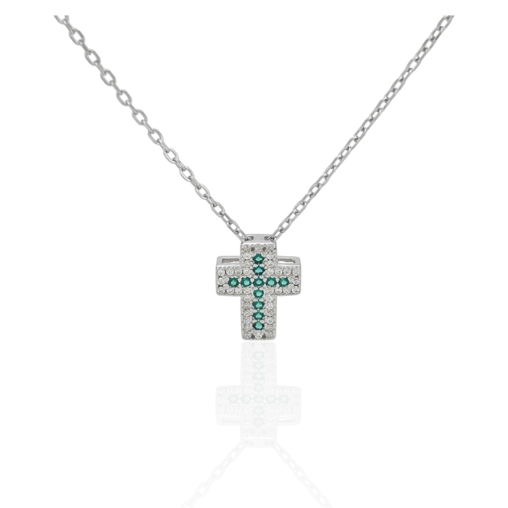 Croce in argento 925° rodiato (code FC010824)