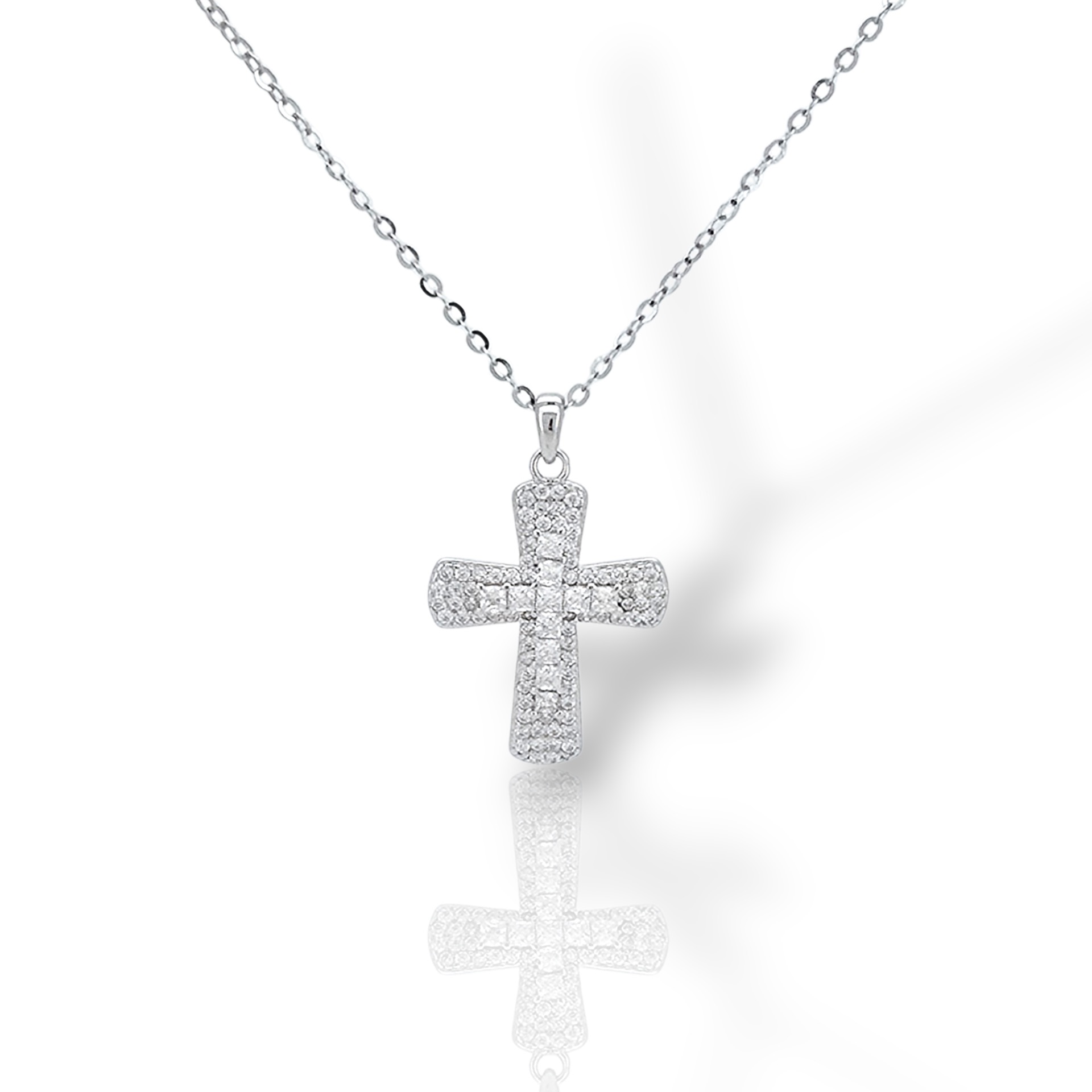 Croce in argento 925° dorato placcato (code FC012963)