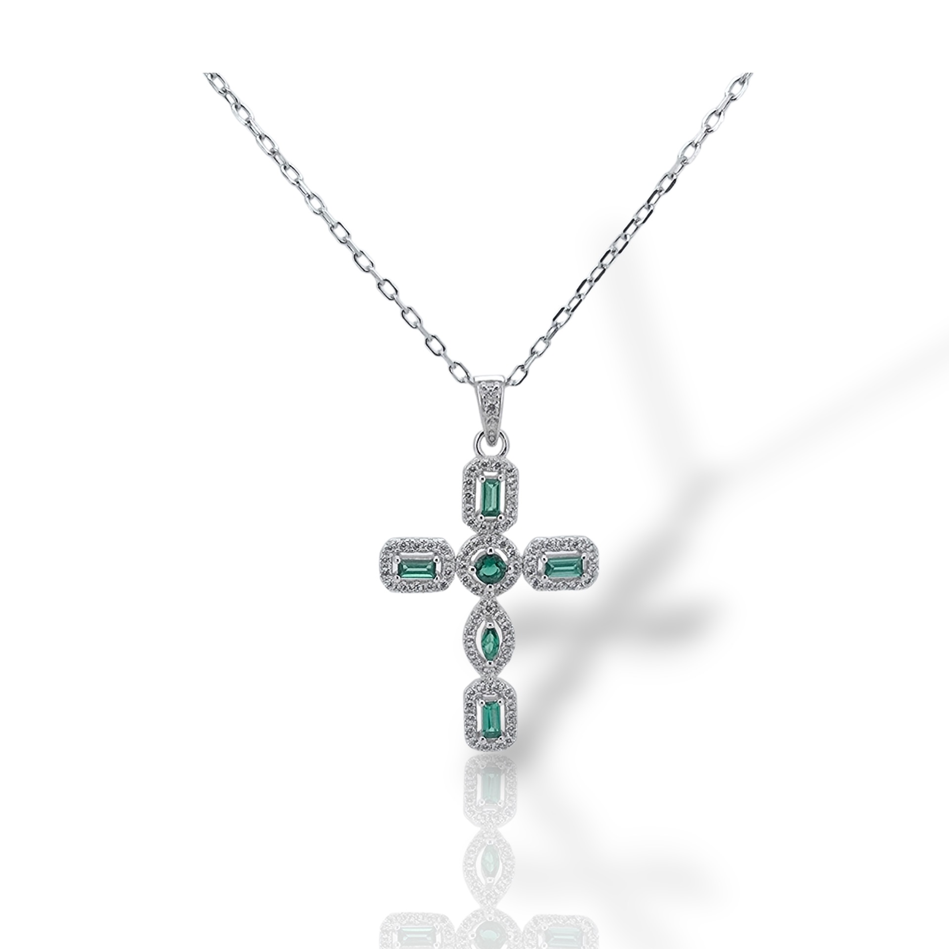 Croce in argento 925° rodiato (code GEM24635)