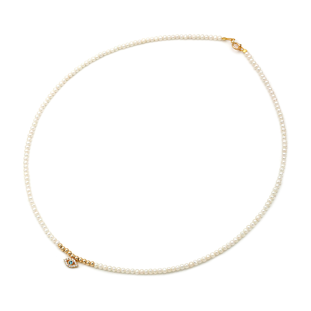 Κολιέ μαργαριτάρια Fresh Water Pearl 2,5-3,0mm Κ14 (115091)