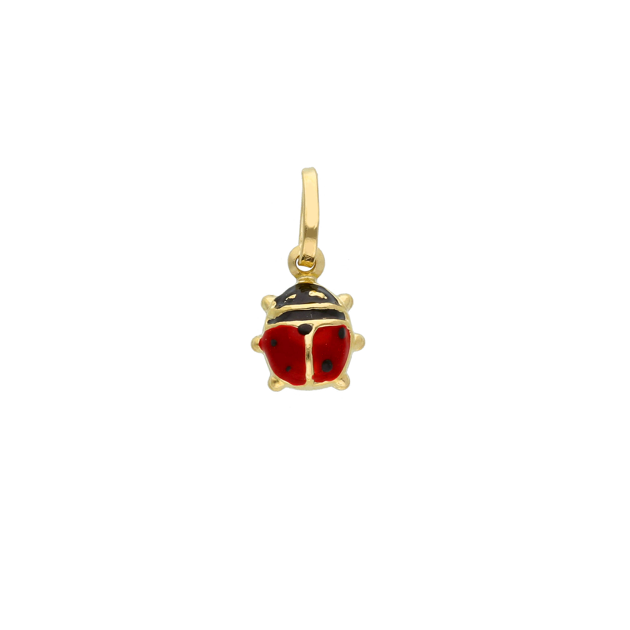 Υellow gold necklace k14 in a shape of a ladybug (code S185234)