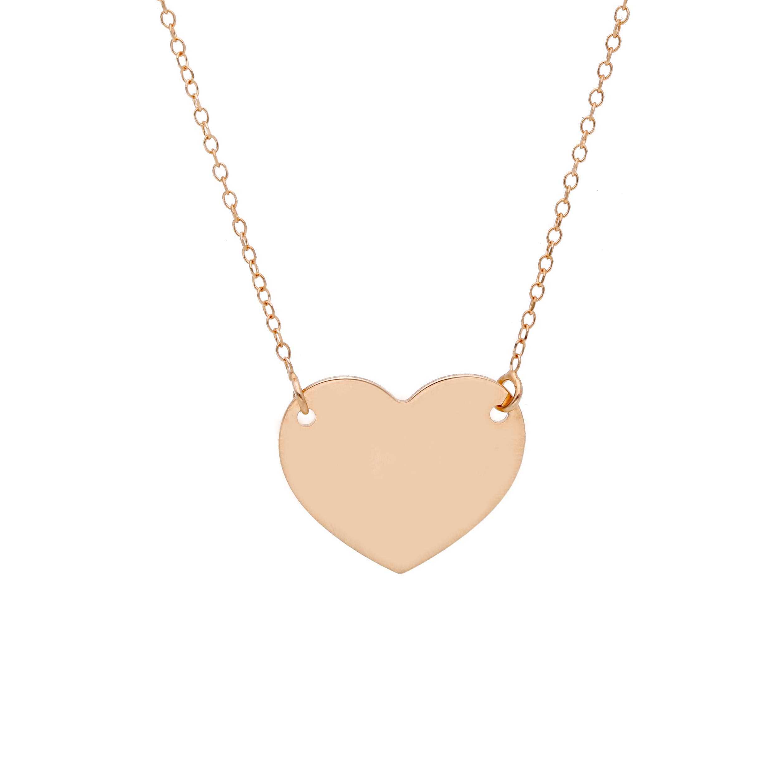 Rose gold heart necklace k14  (code S230908)