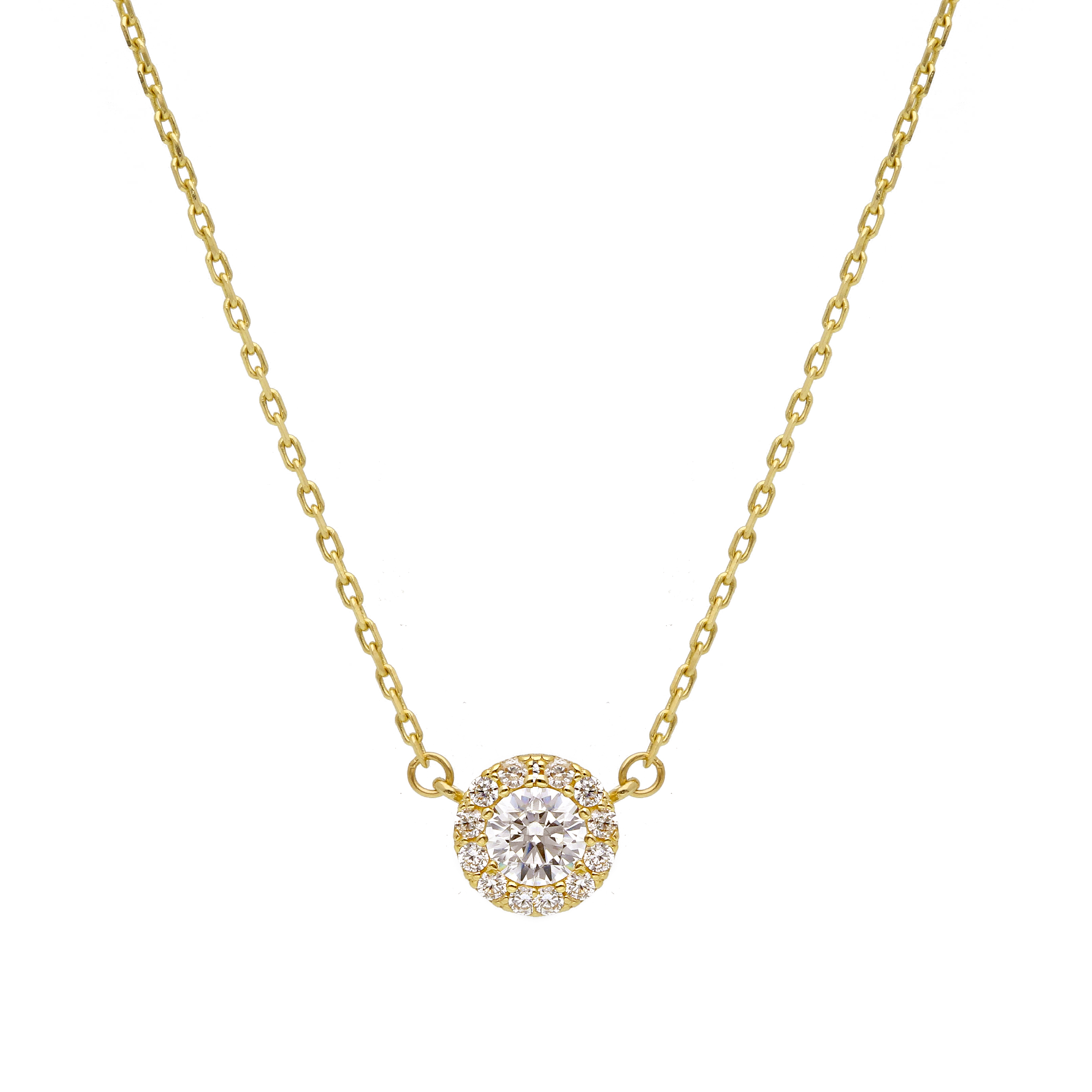 Girocollo in oro Giallo k14 con zirconi cubici (code S244036)