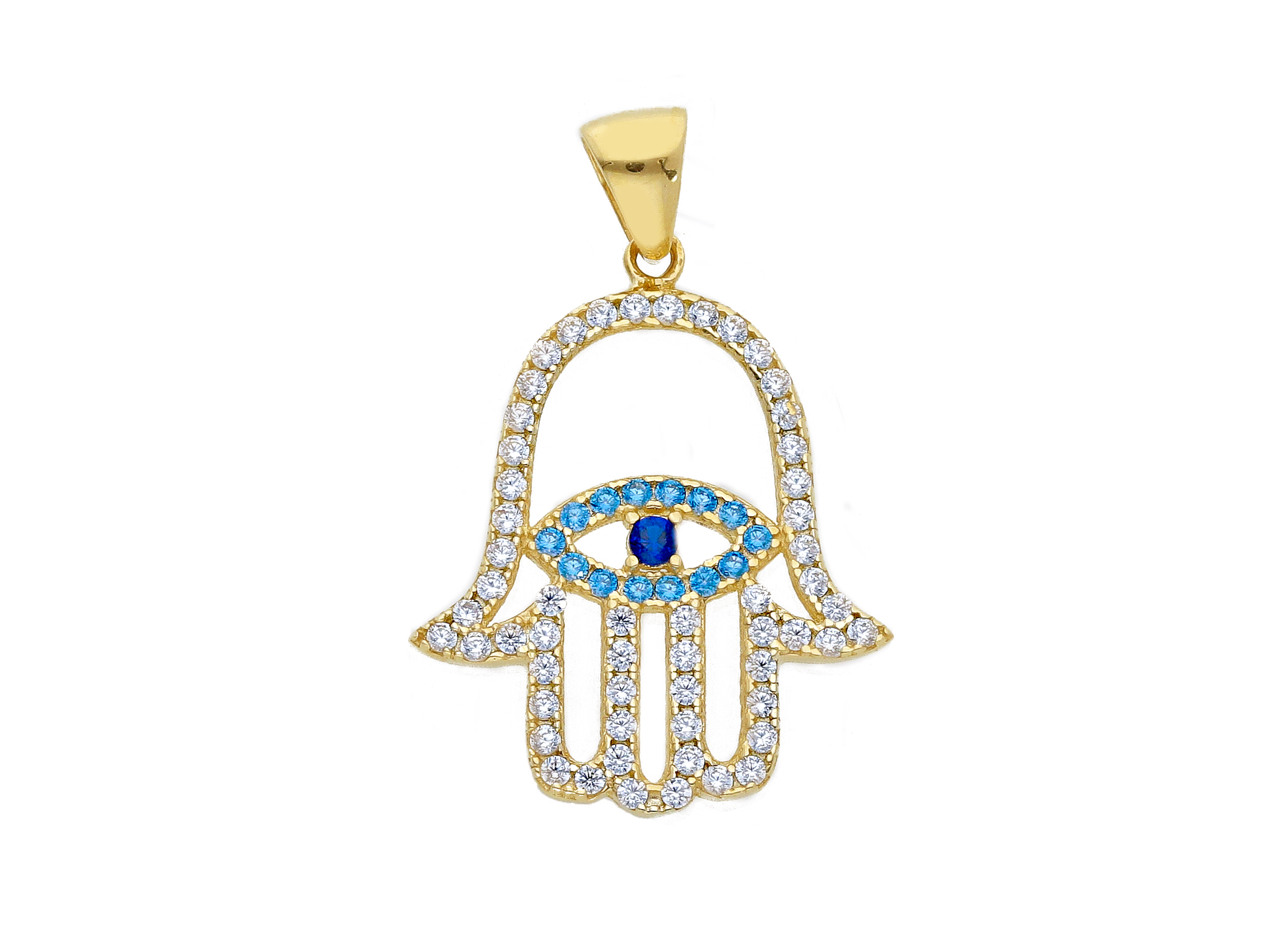 Υellow gold FATIMA necklace k14   (code S255326)