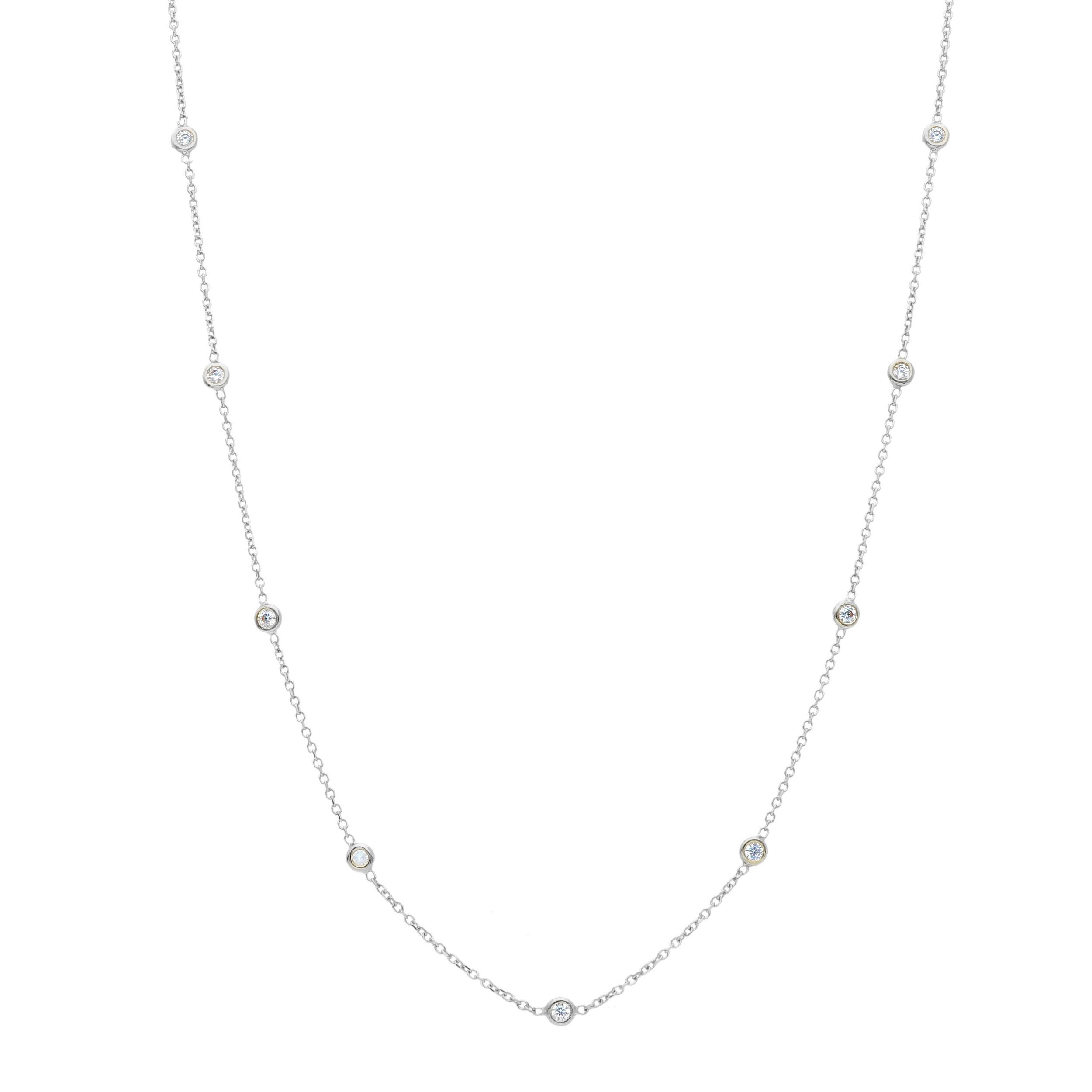 K14 white gold necklace with diamanti (code S255951)