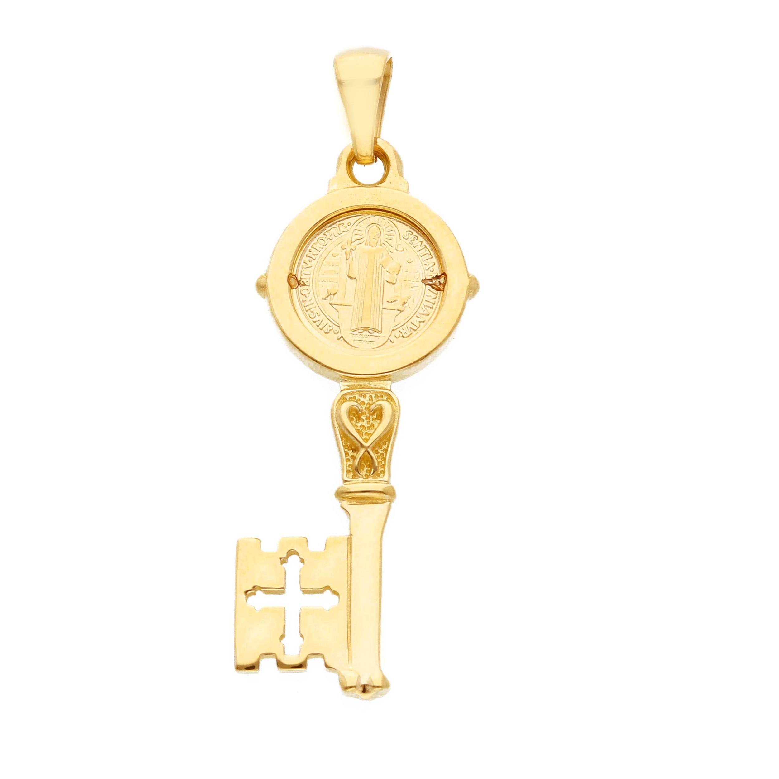 Υellow gold necklace k14 key shape (code S264544)