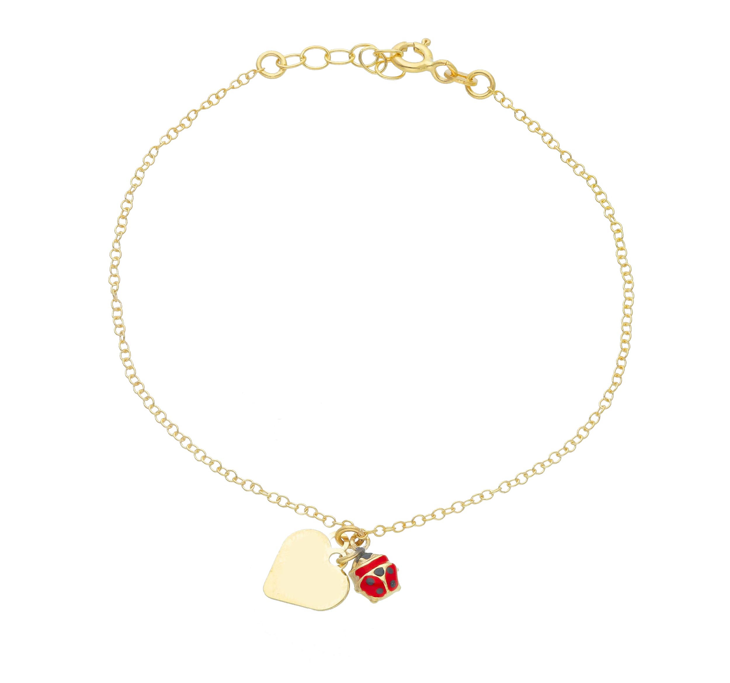Bracciale coccinella in oro Giallo k9  (code S266561)
