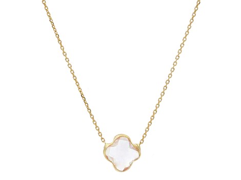 Yellow gold necklace k14 with mother of pearls  (code S270331)