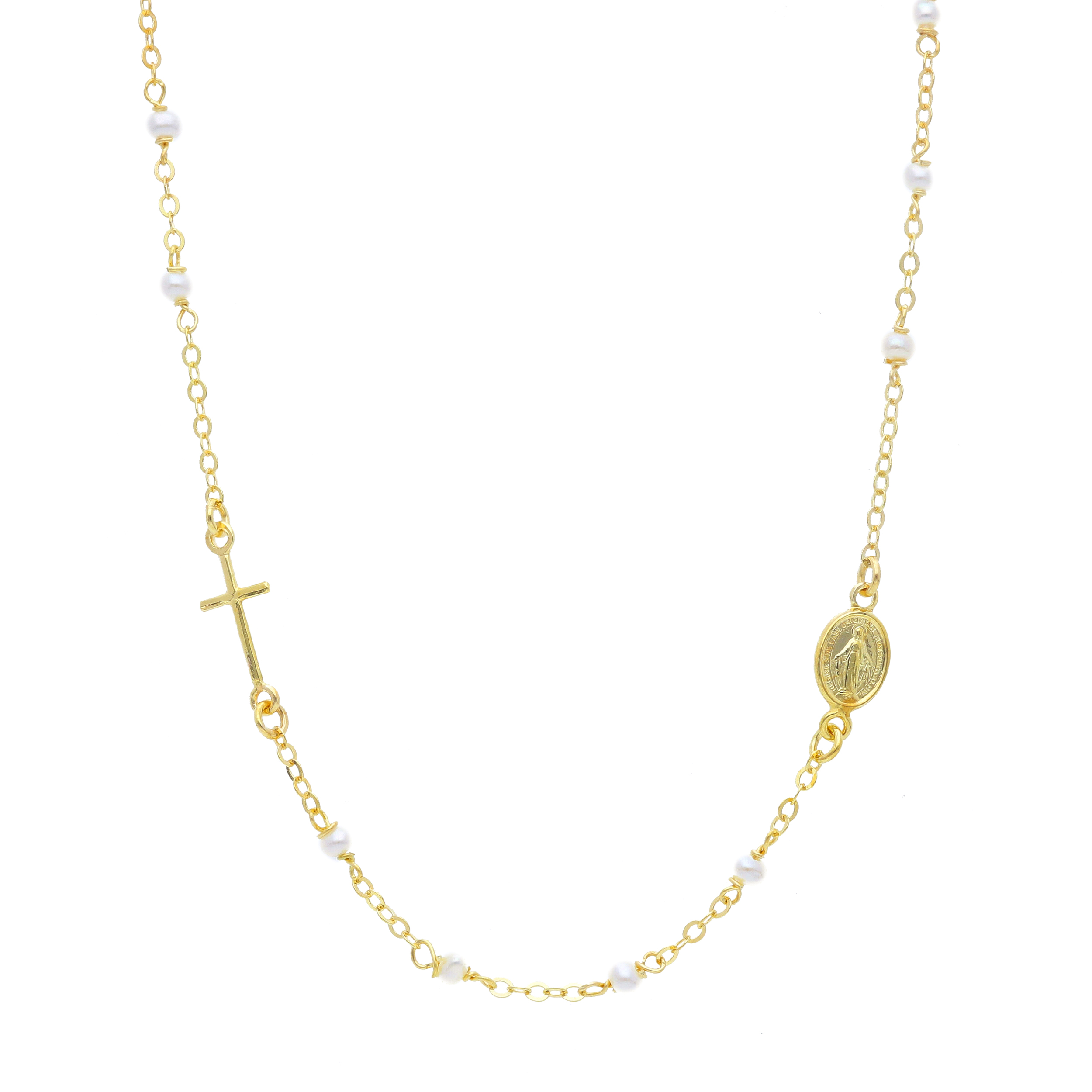 Golden rosary necklace k9  (code S278039)