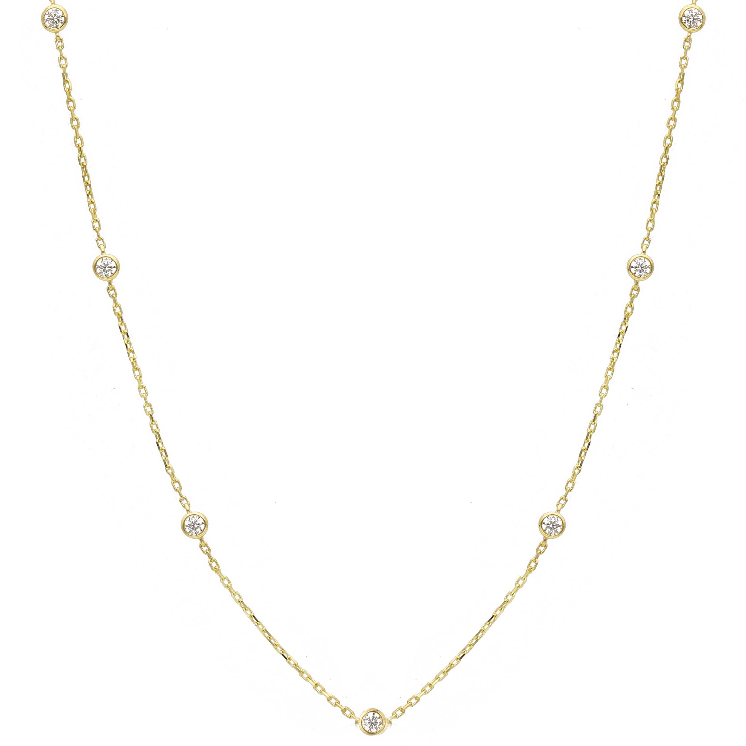 Κολιέ απο χρυσό κ9 με ζιργκόν  (code S279884)