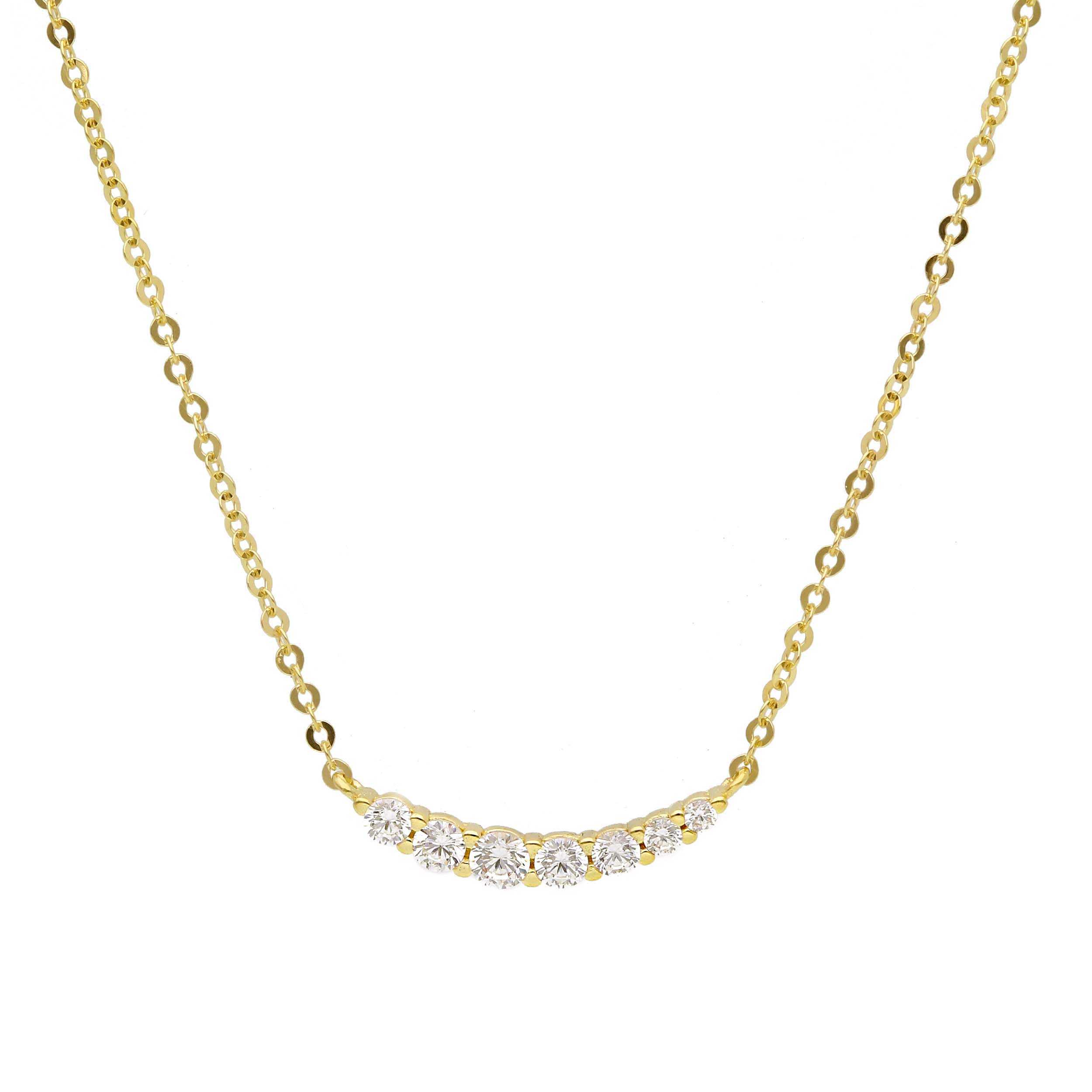 Κολιέ απο χρυσό κ9 με ζιργκόν  (code S280425)