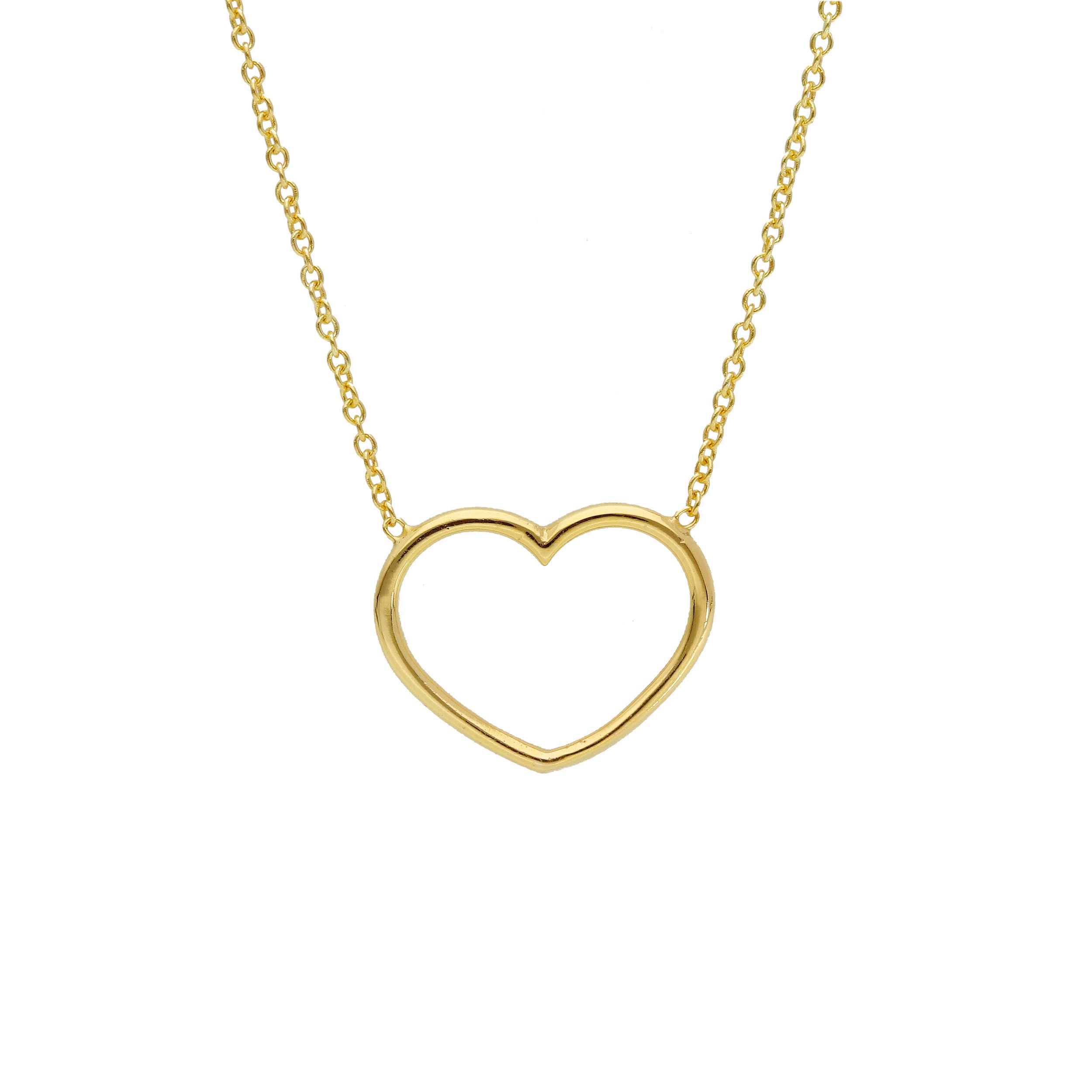 Golden heart necklace k14 (code S281559)