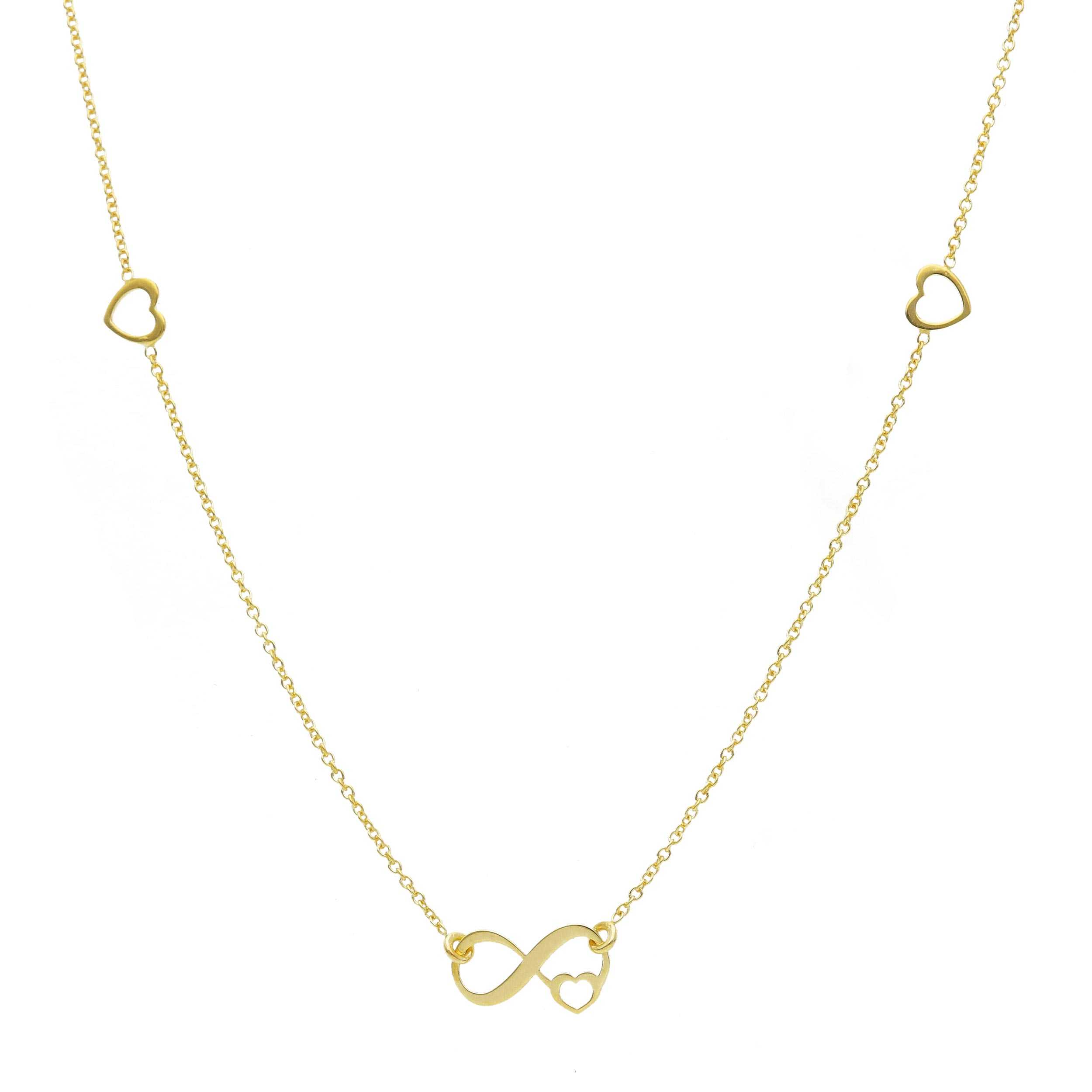 Χρυσό κολιέ άπειρο k9 (code S289225)