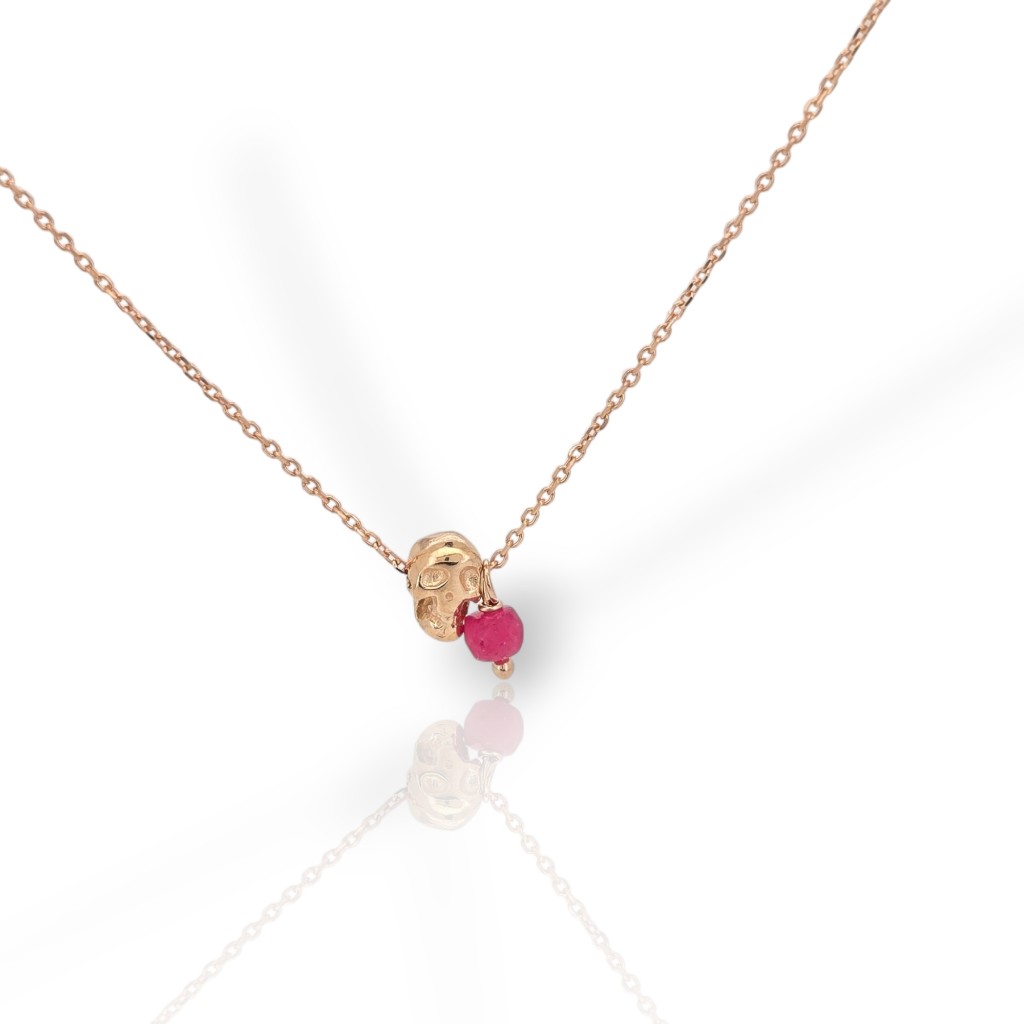 Rose gold necklace k9 SKULL (code Μ2275)
