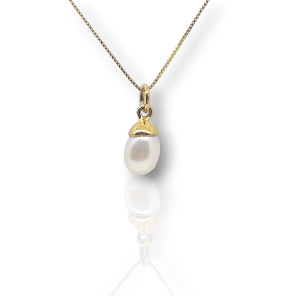 Girocollo in oro Giallo con Perla  (code H2526)