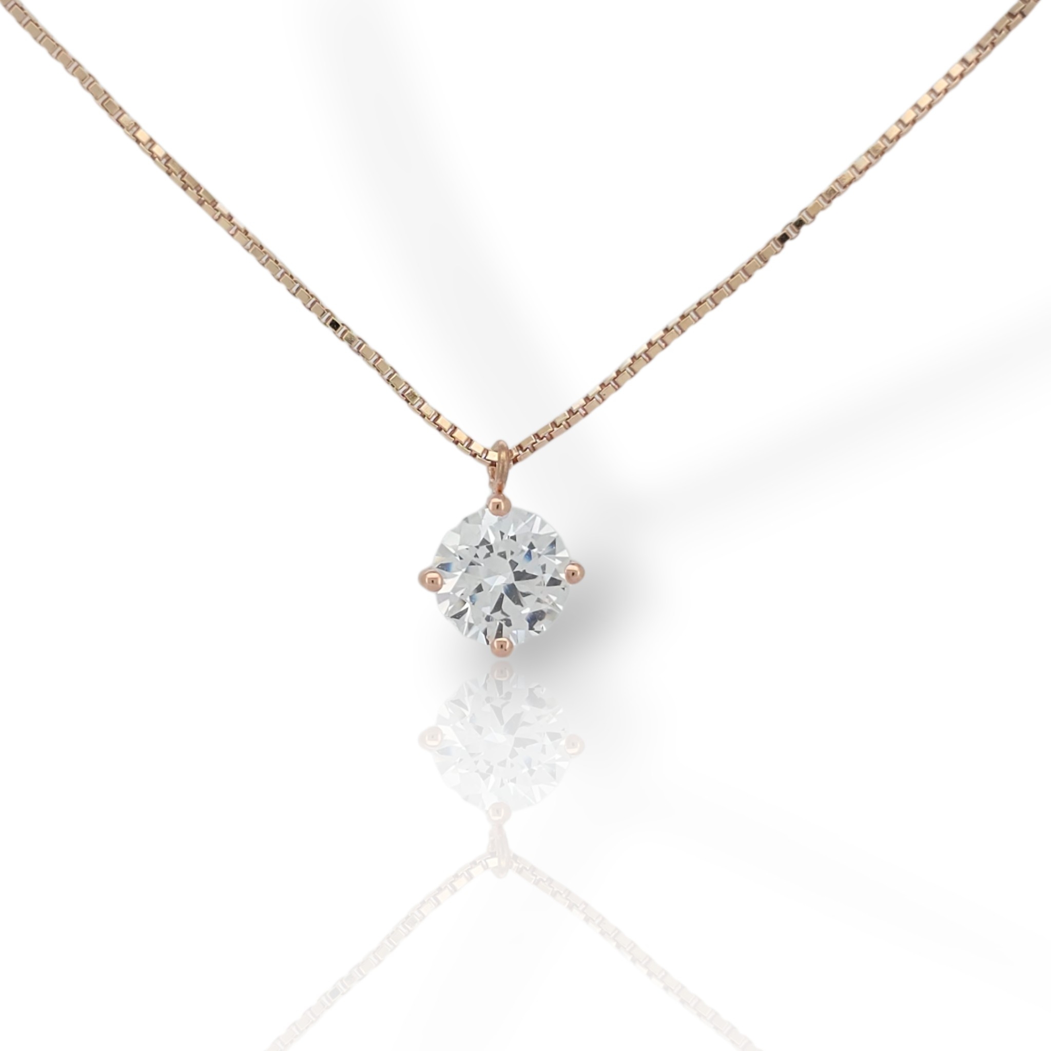 Κολιέ απο ροζ χρυσό κ14  (code M8205)