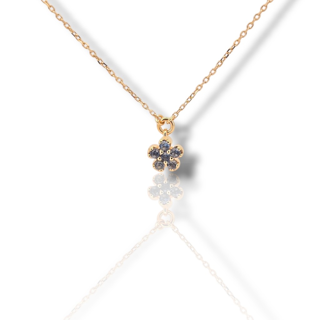 Collana  in oro rosa K18 con Zaffiri (code S247142)
