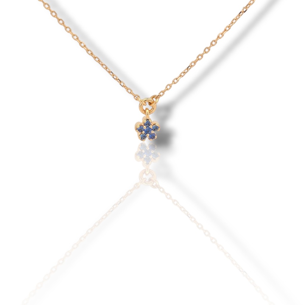 K18 rose gold necklace with zaffiri (code S247152)