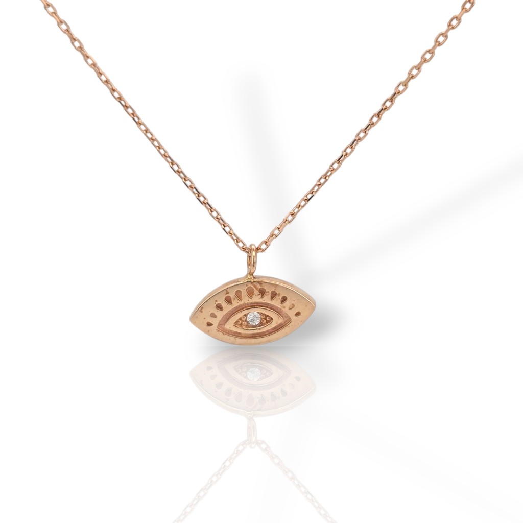 Κολιέ ροζ χρυσό κ14 (code Μ2283)