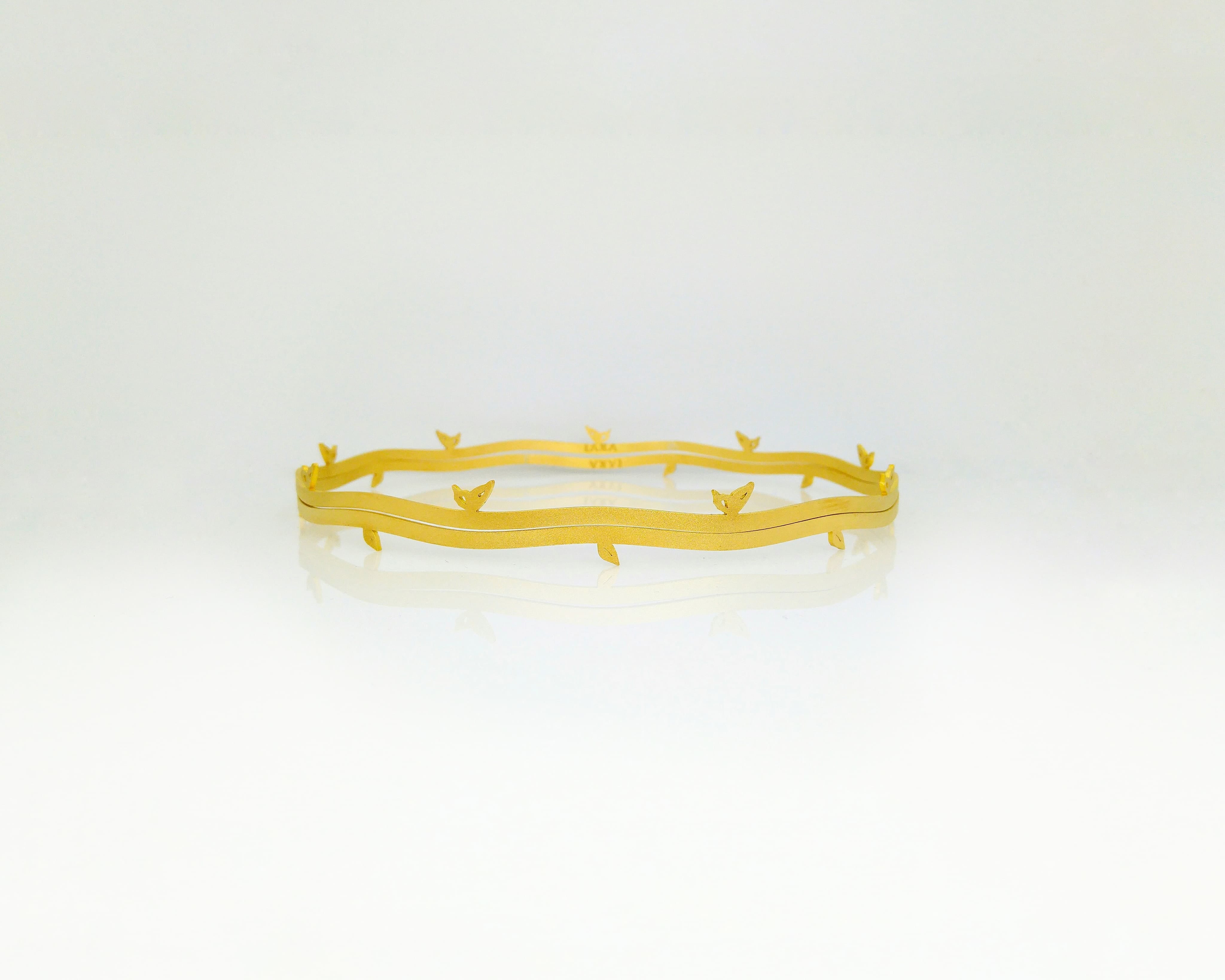 Corone Nuziali LAKALUKA Give Me Butterflies dorate oro Giallo