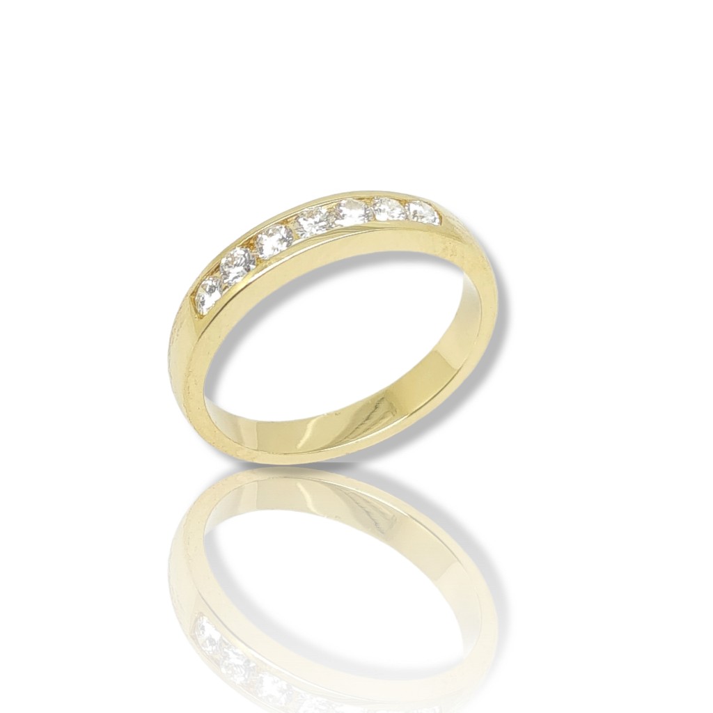 Veretta in Oro giallo κ18 con 7 diamanti (code P2363)
