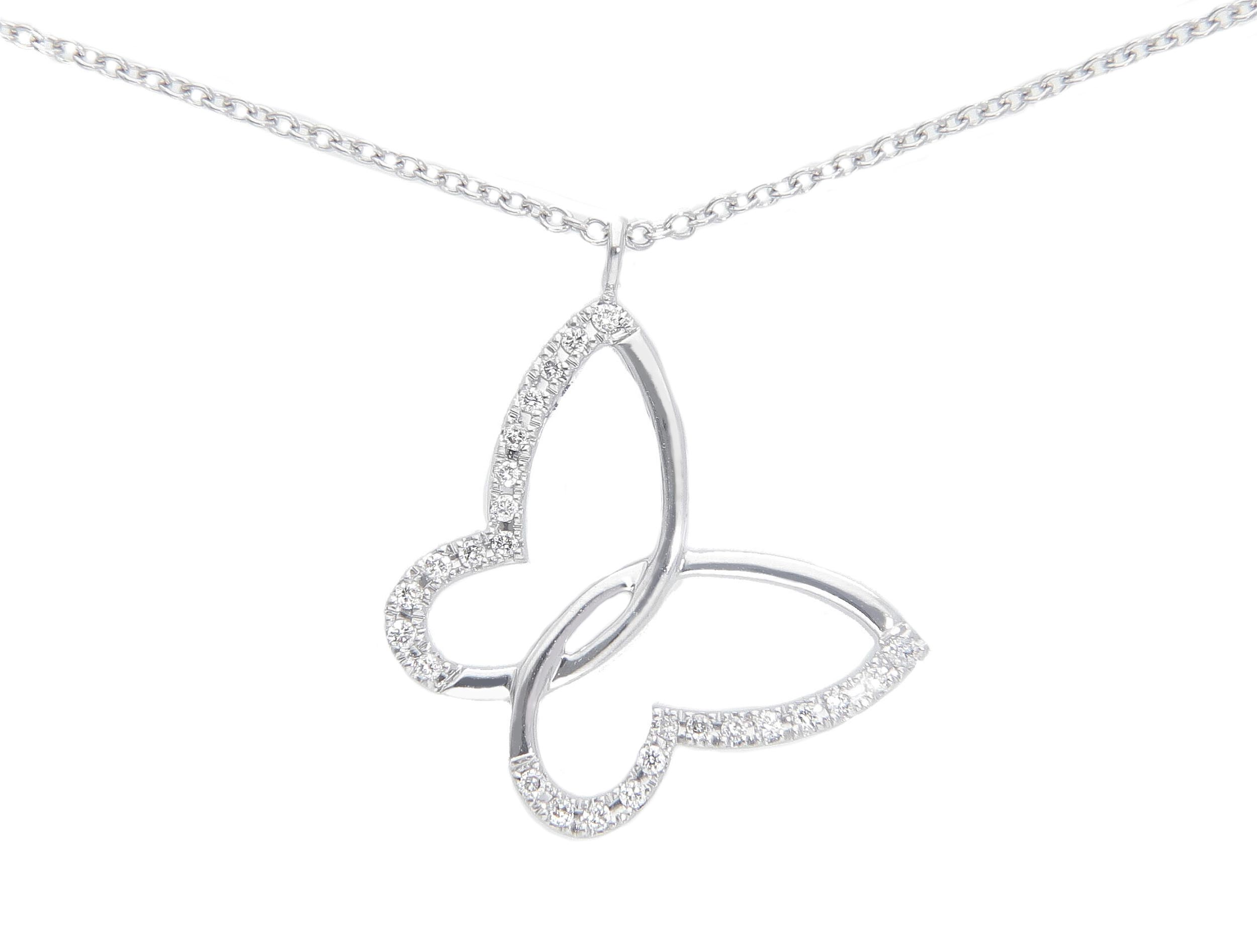  White gold necklace k18 with diamonds (code S228233)