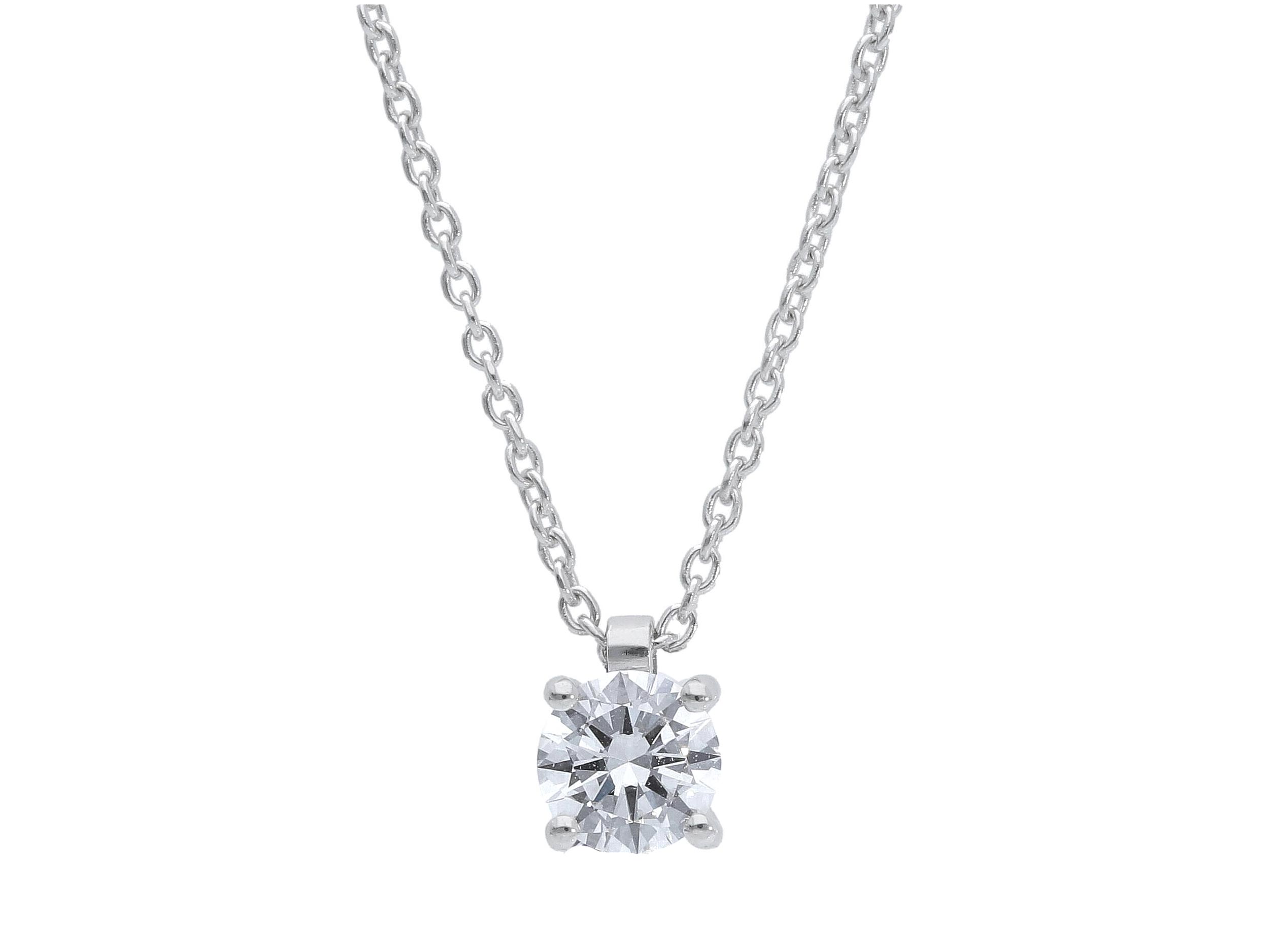 Punto di luce in oro bianco k18 con diamante (code S-BBC02)