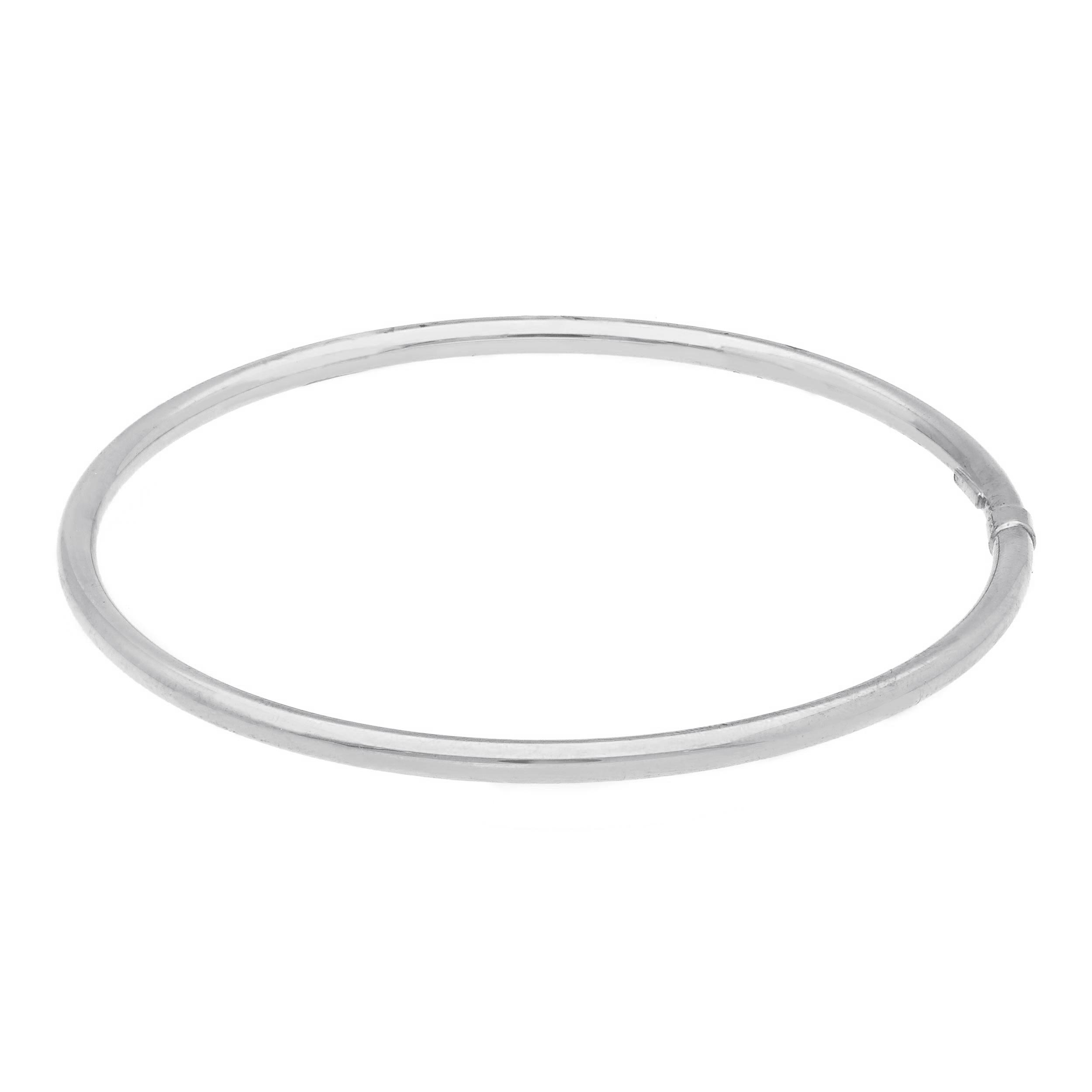 White gold oval bracelet with clasp k14 (code S201306)