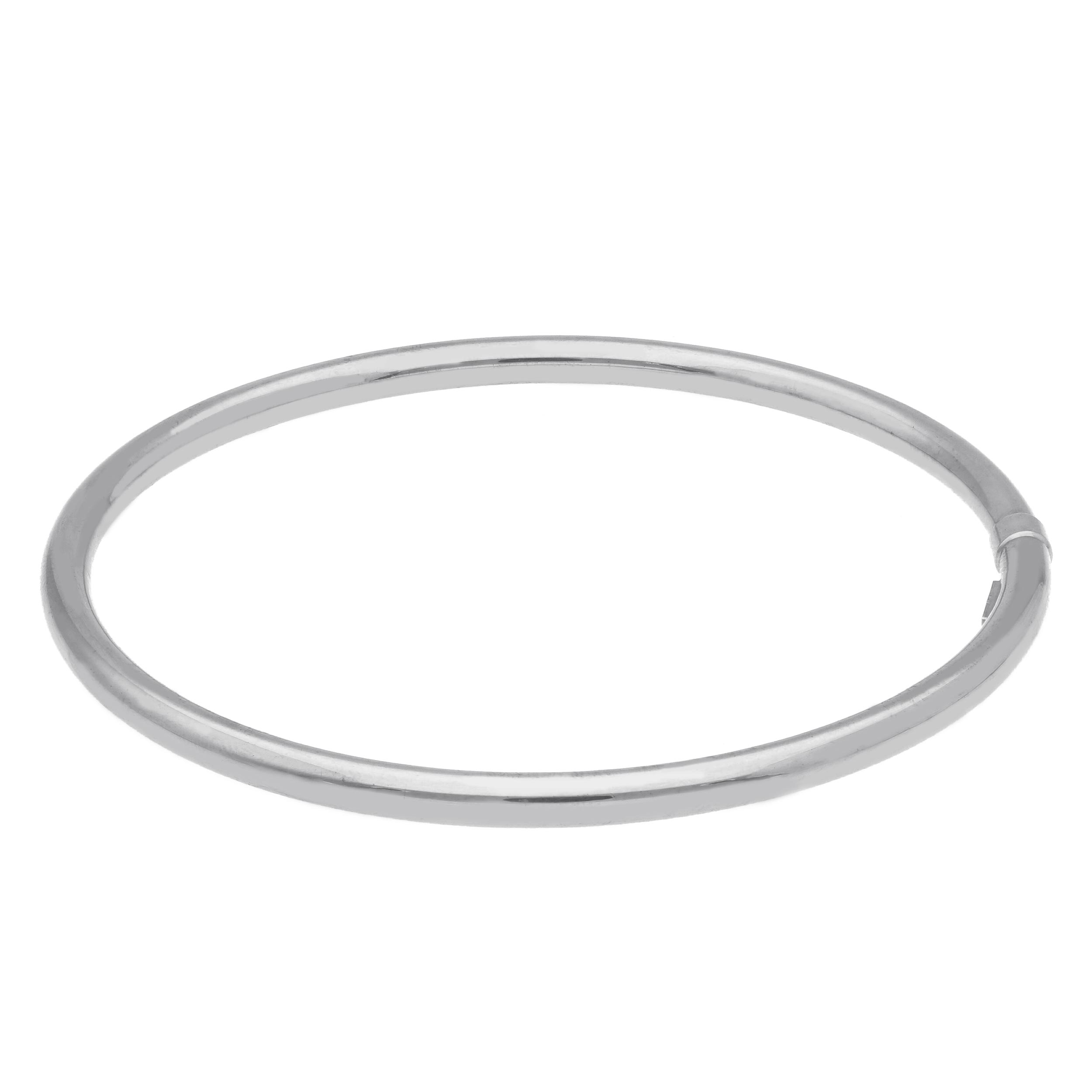 White gold oval bracelet with clasp k14 (code S201308)