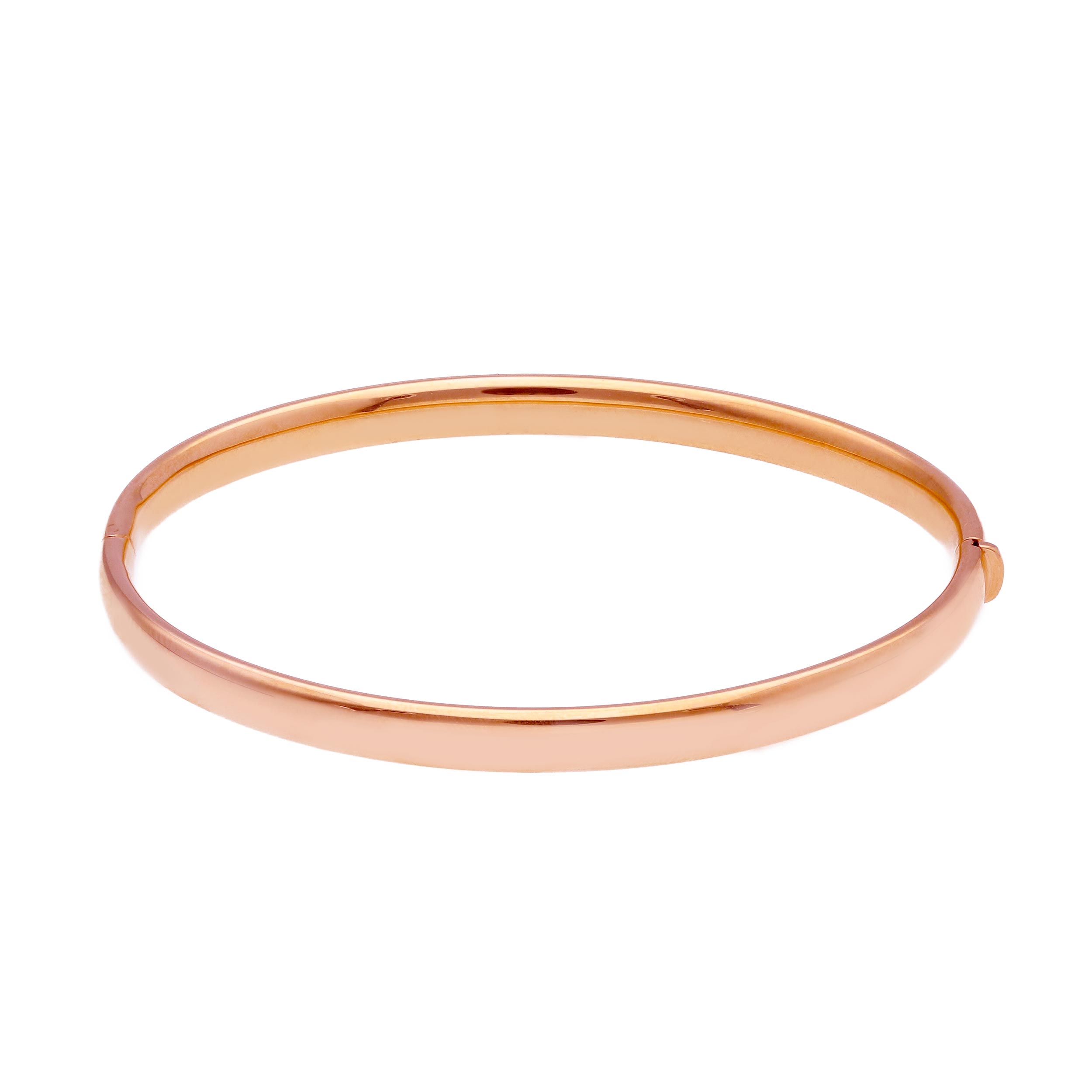 Rose gold oval bracelet with clasp k14 (code S205080)