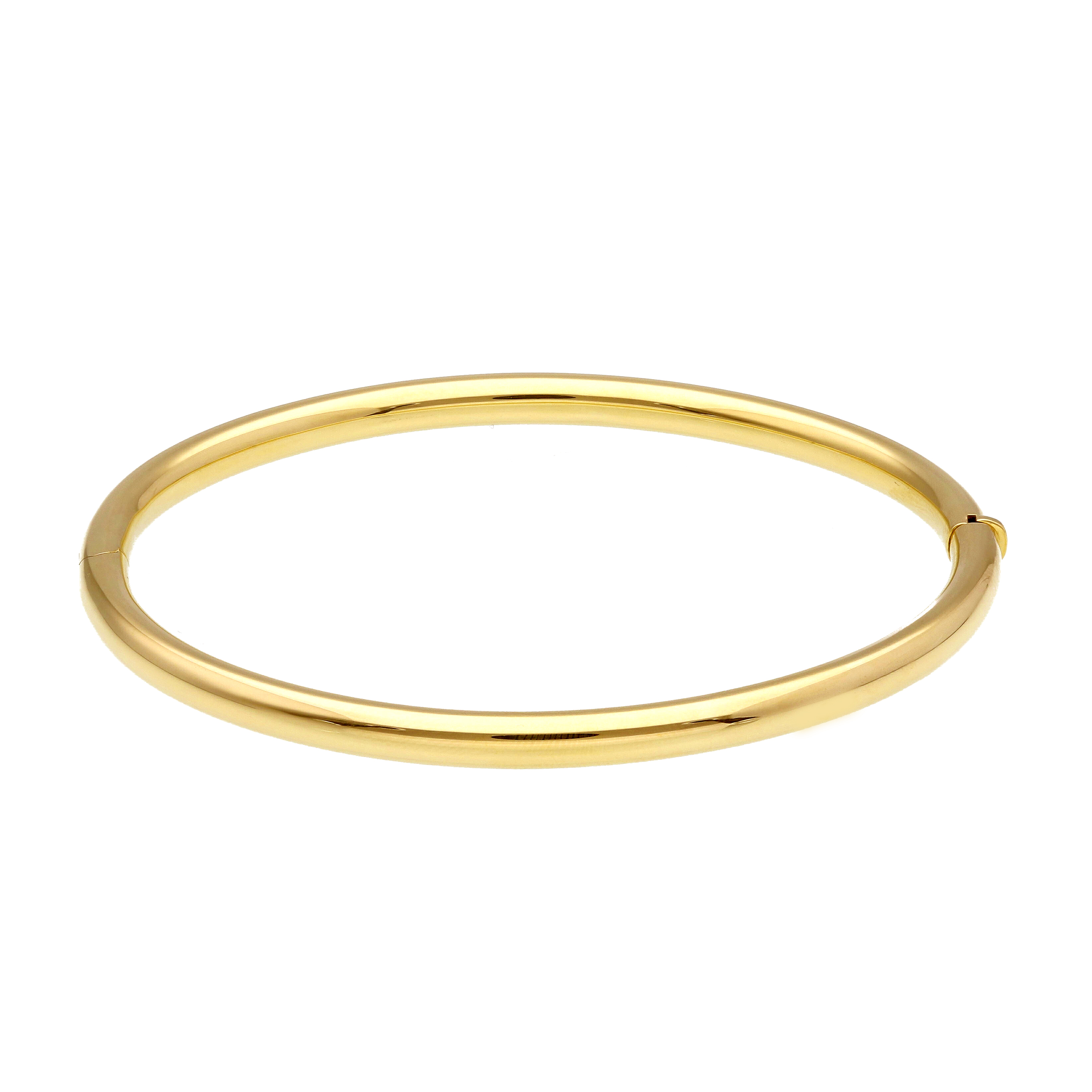 Golden oval bracelet with clasp k14 (code S205087)