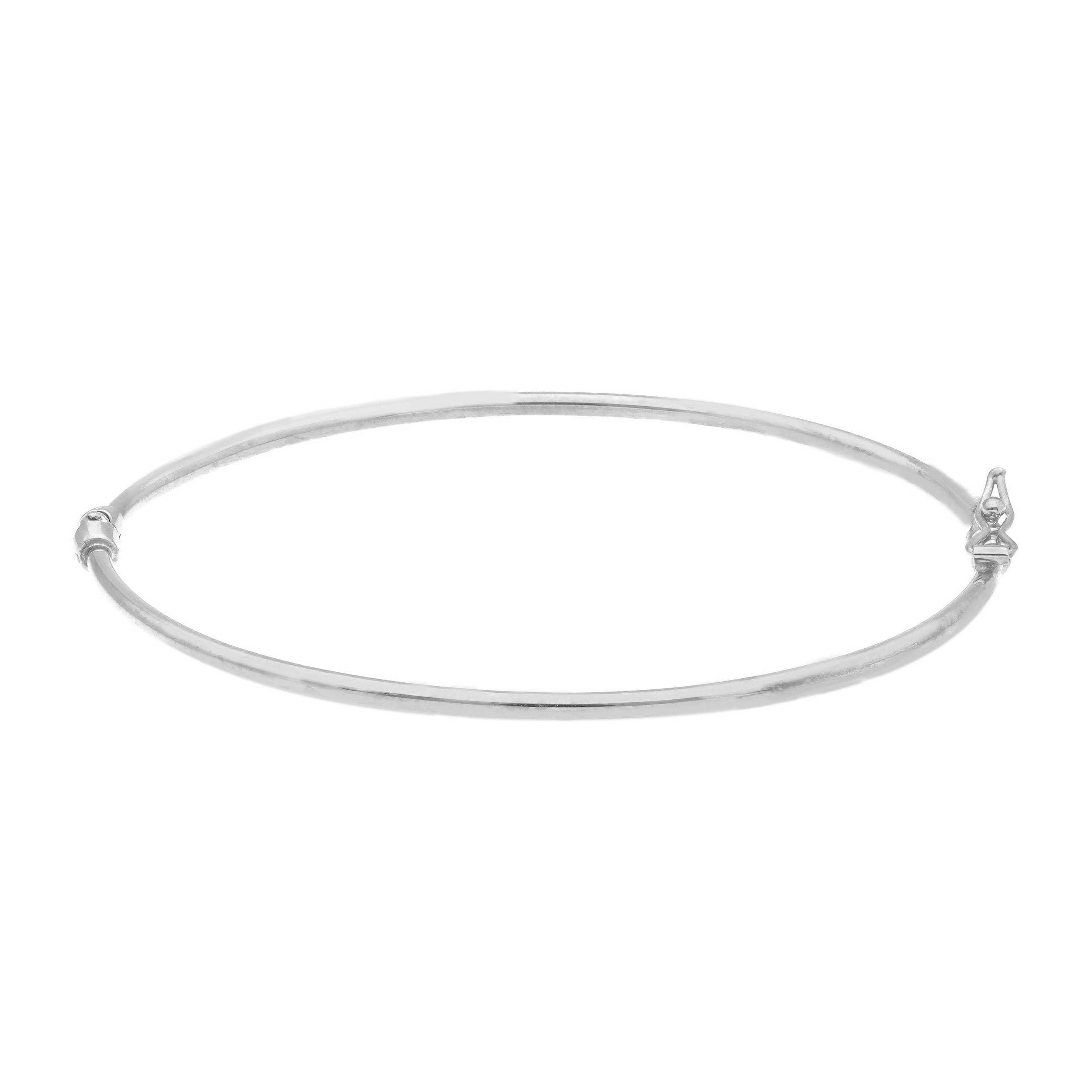 White gold oval bracelet with clasp k14(code S205132)