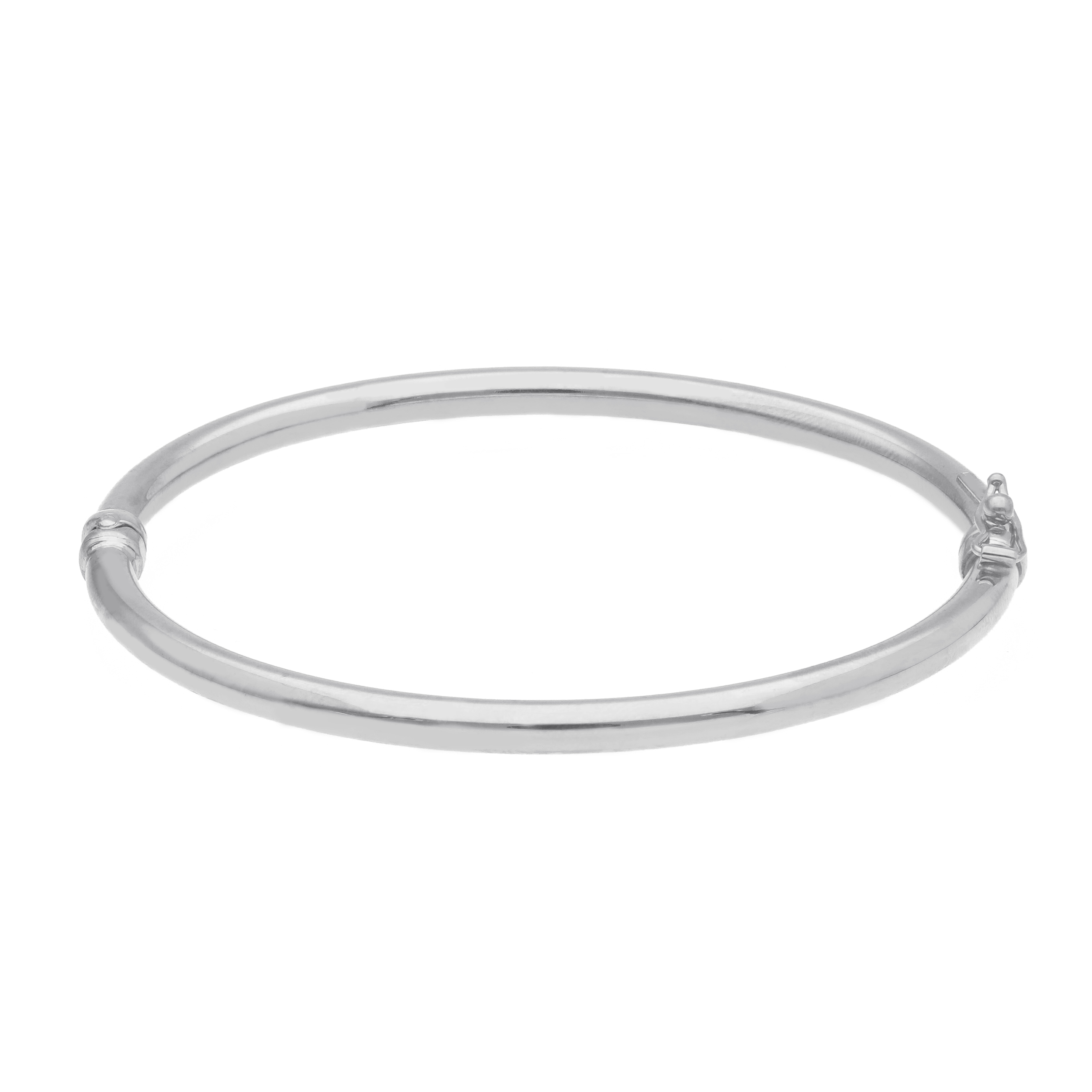 White gold oval bracelet with clasp k14 (code S205139)