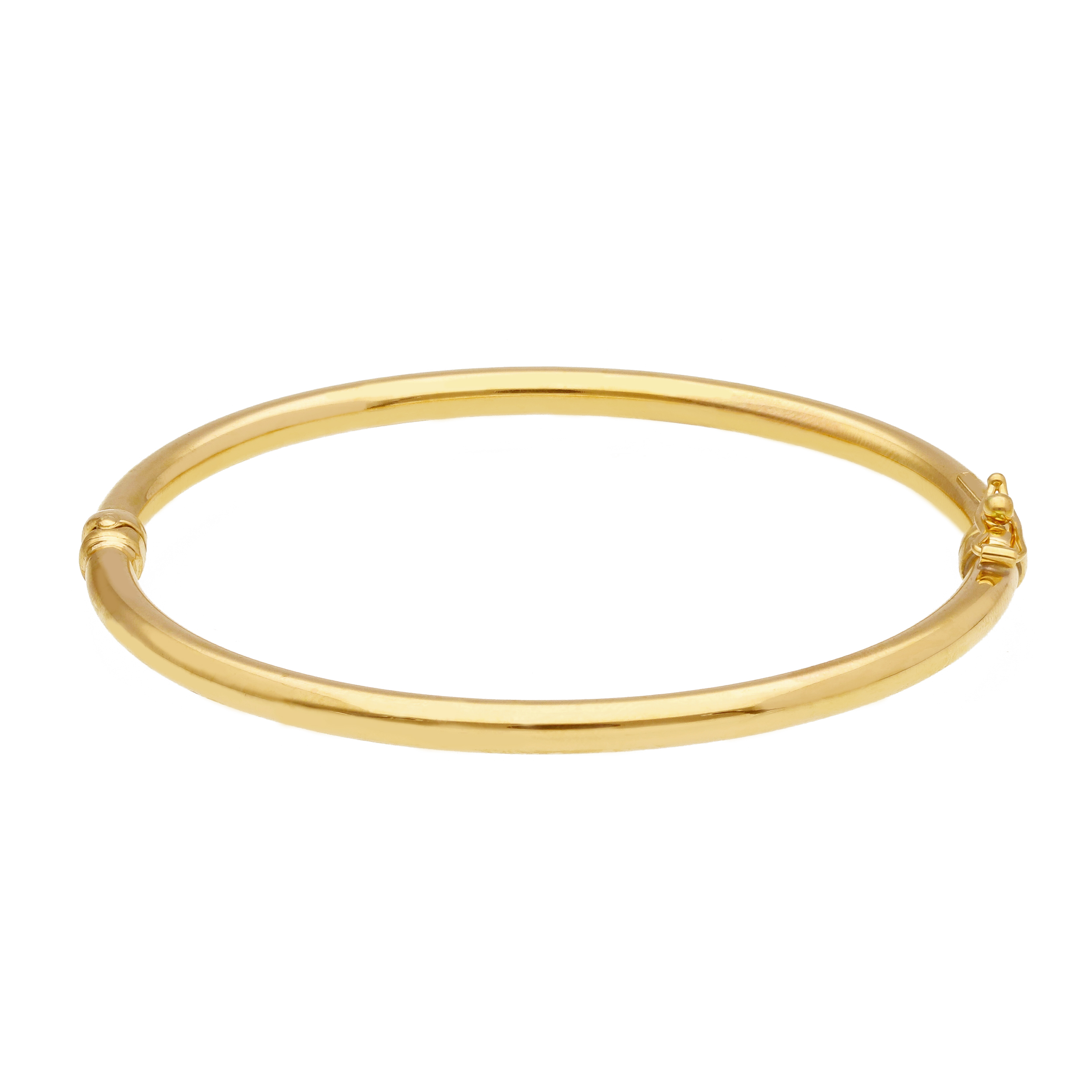 Golden oval bracelet with clasp k14  (code S205141)