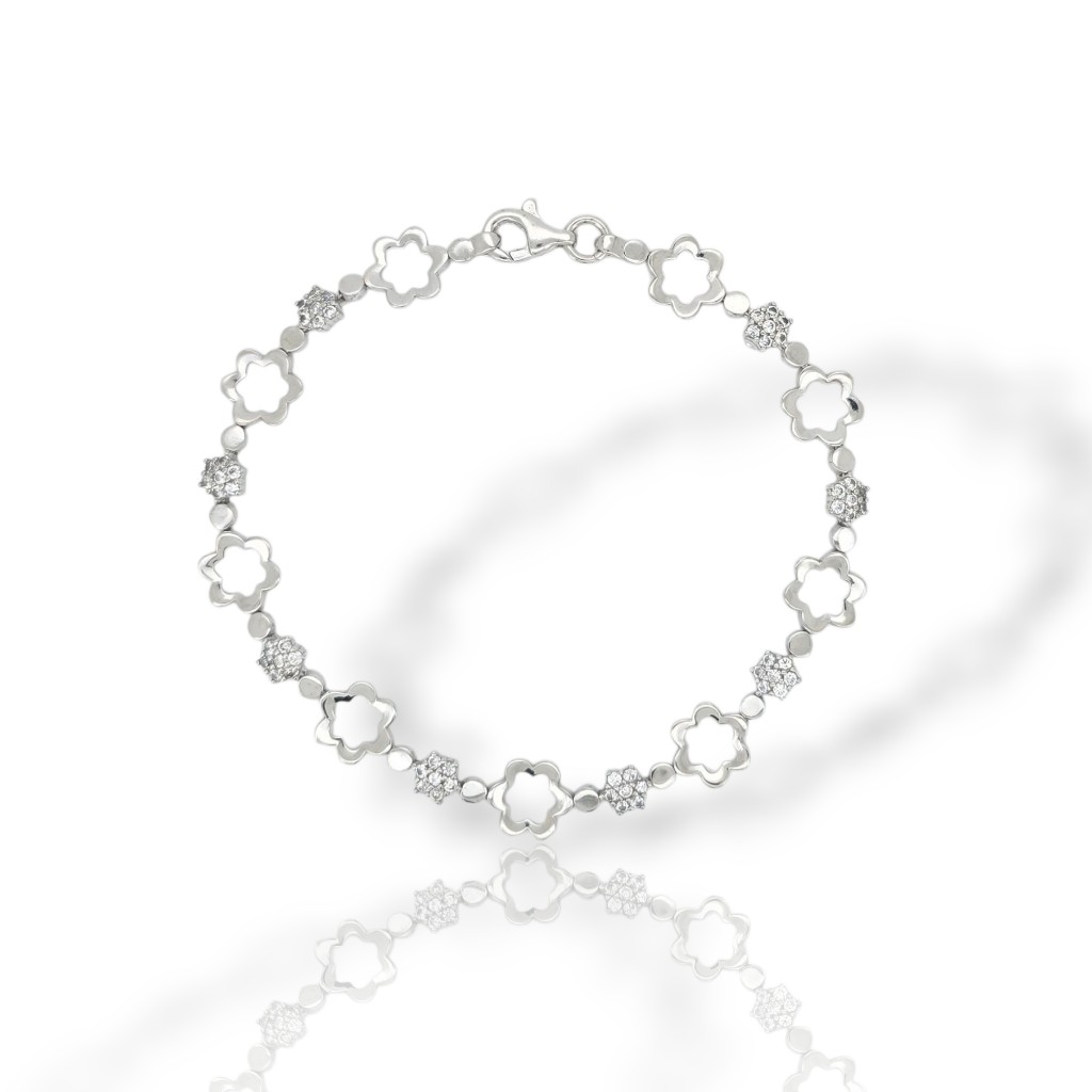 Bracciale in oro bianco k14 (code M2465)