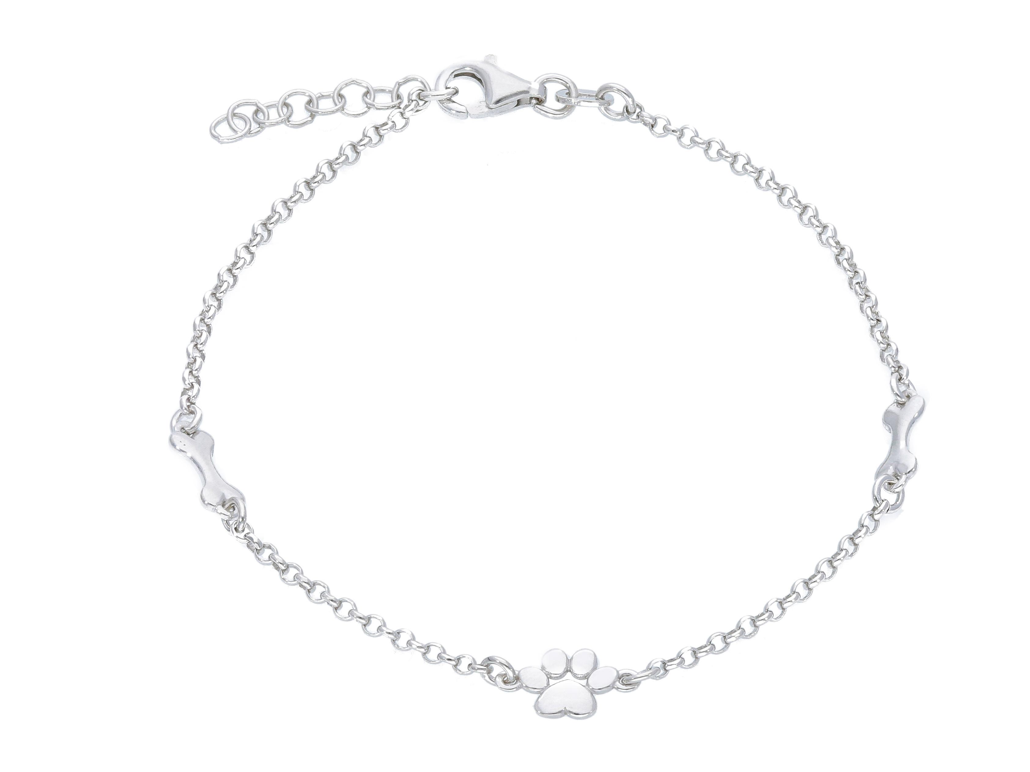 Platinum plated silver 925 bracelet code S256639