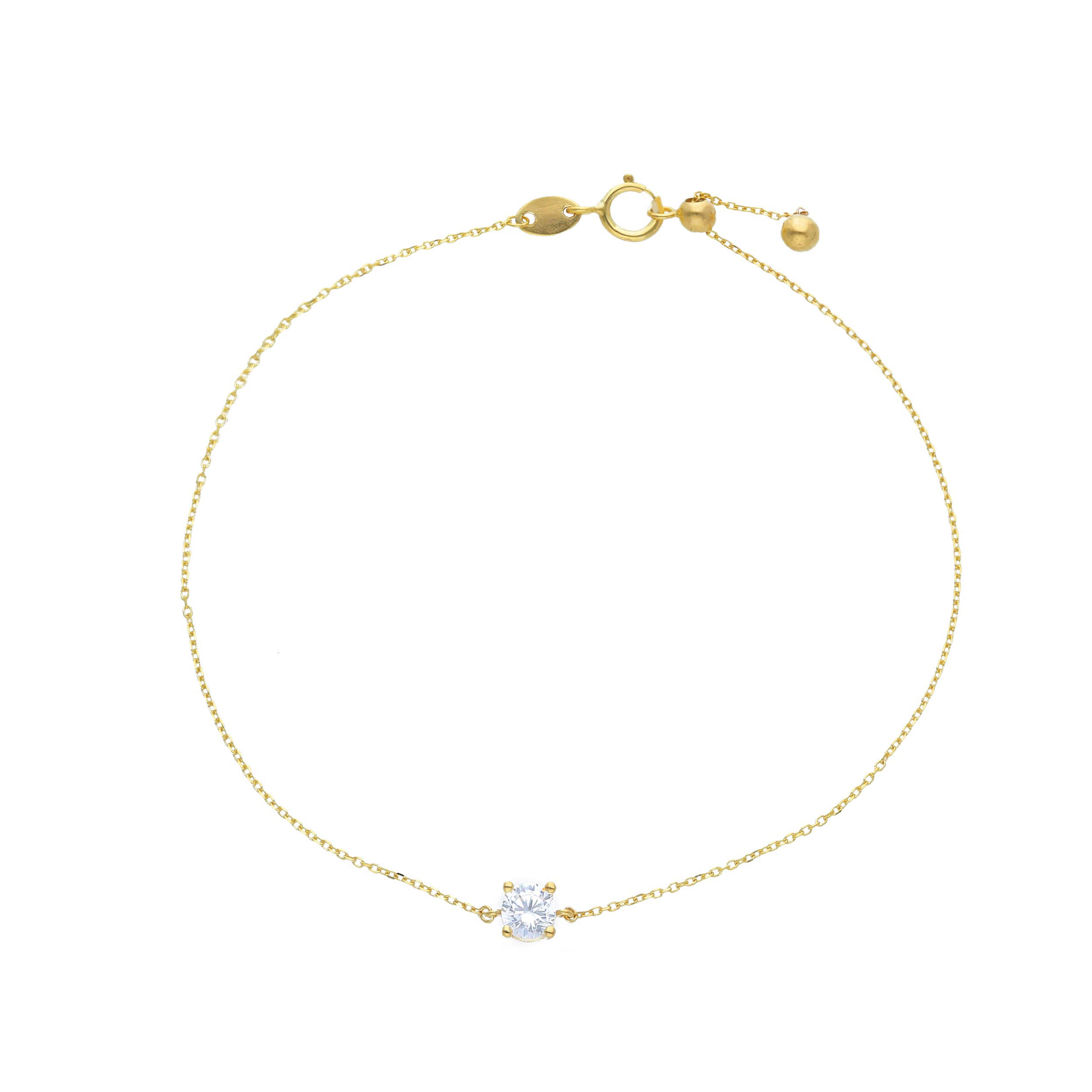 Gold bracelet k9 with zircon (code S265207P)