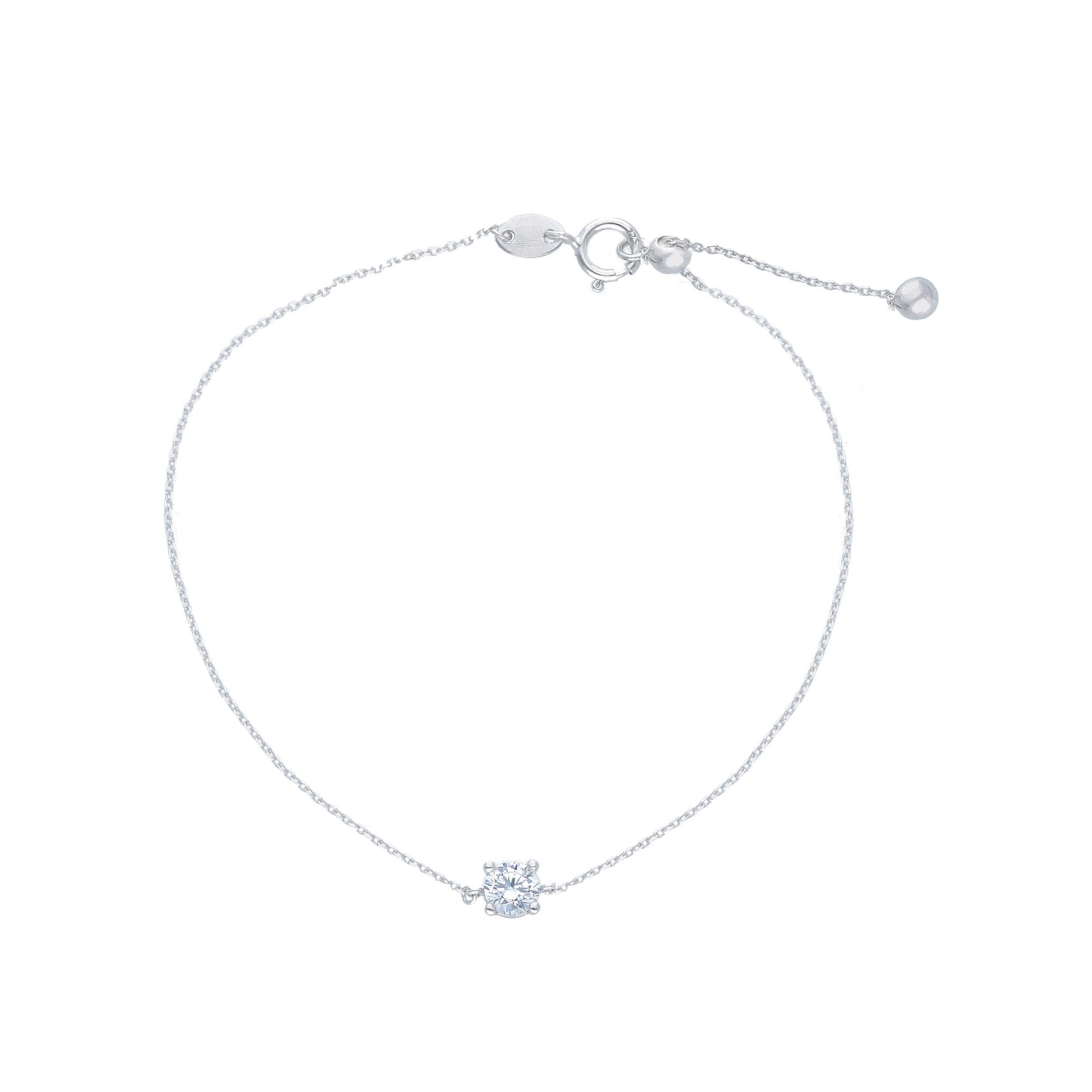 White gold bracelet k9 with zircon (code S265210P)