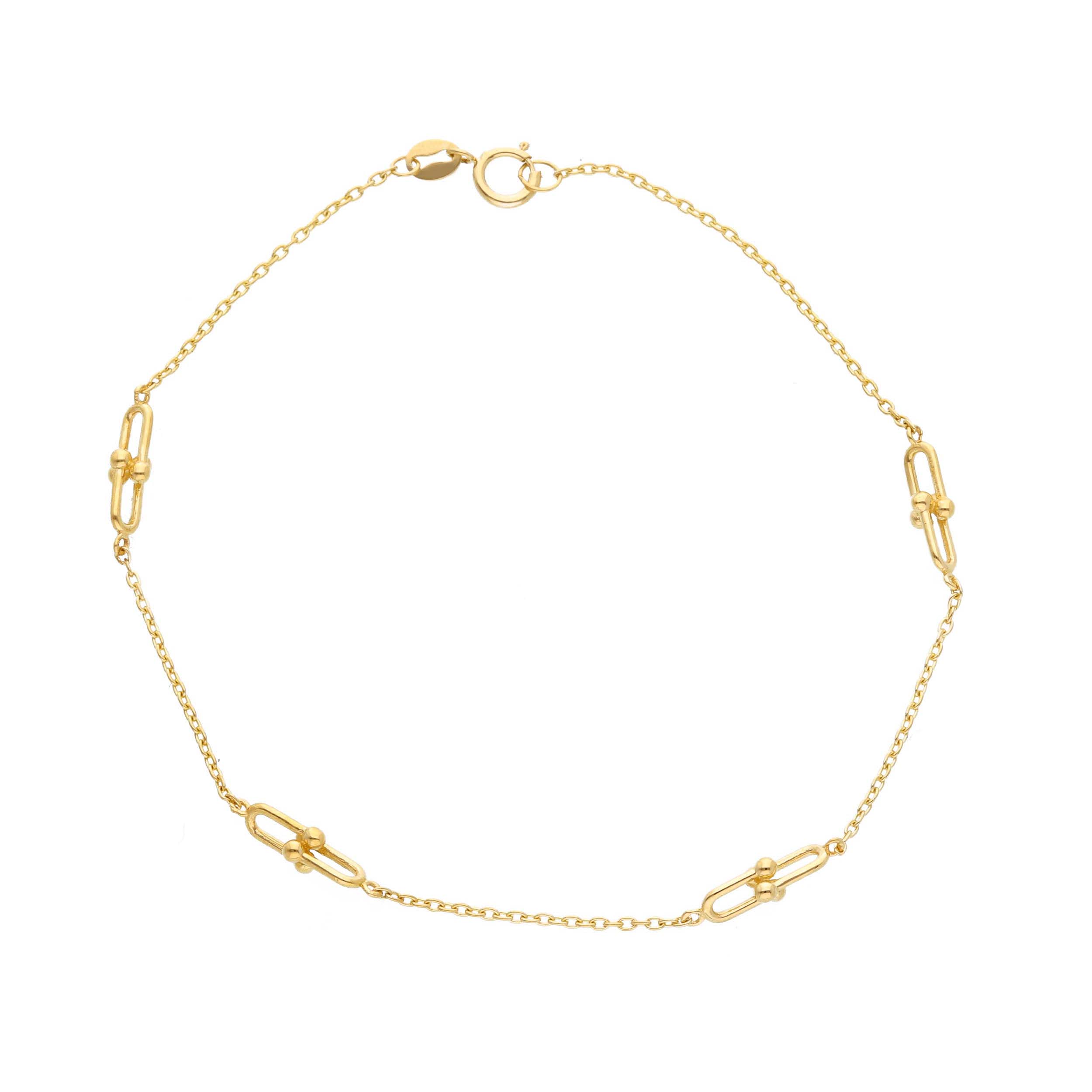 Bracciale  in oro giallo k14 satinato  (code S276307)
