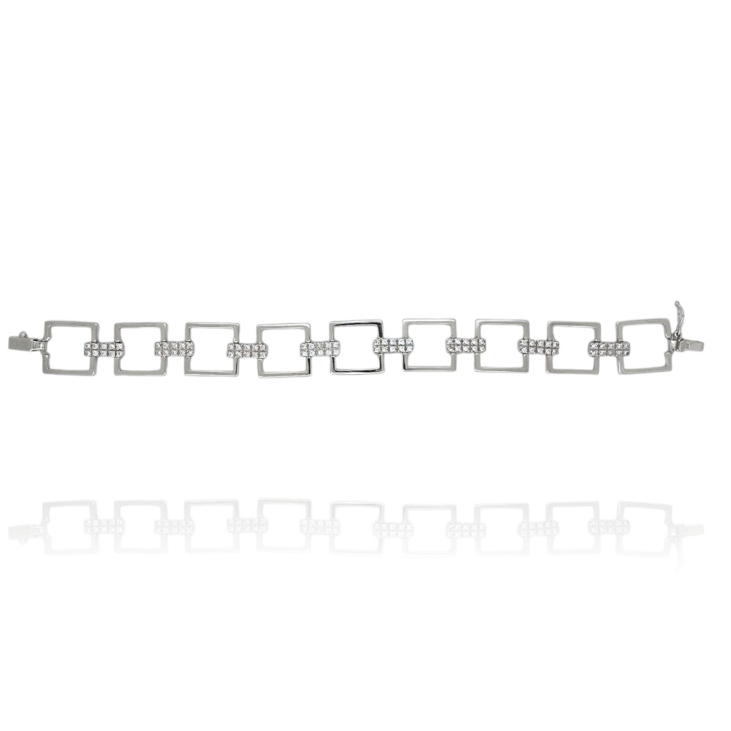 14k white gold bracelet (code M2905)