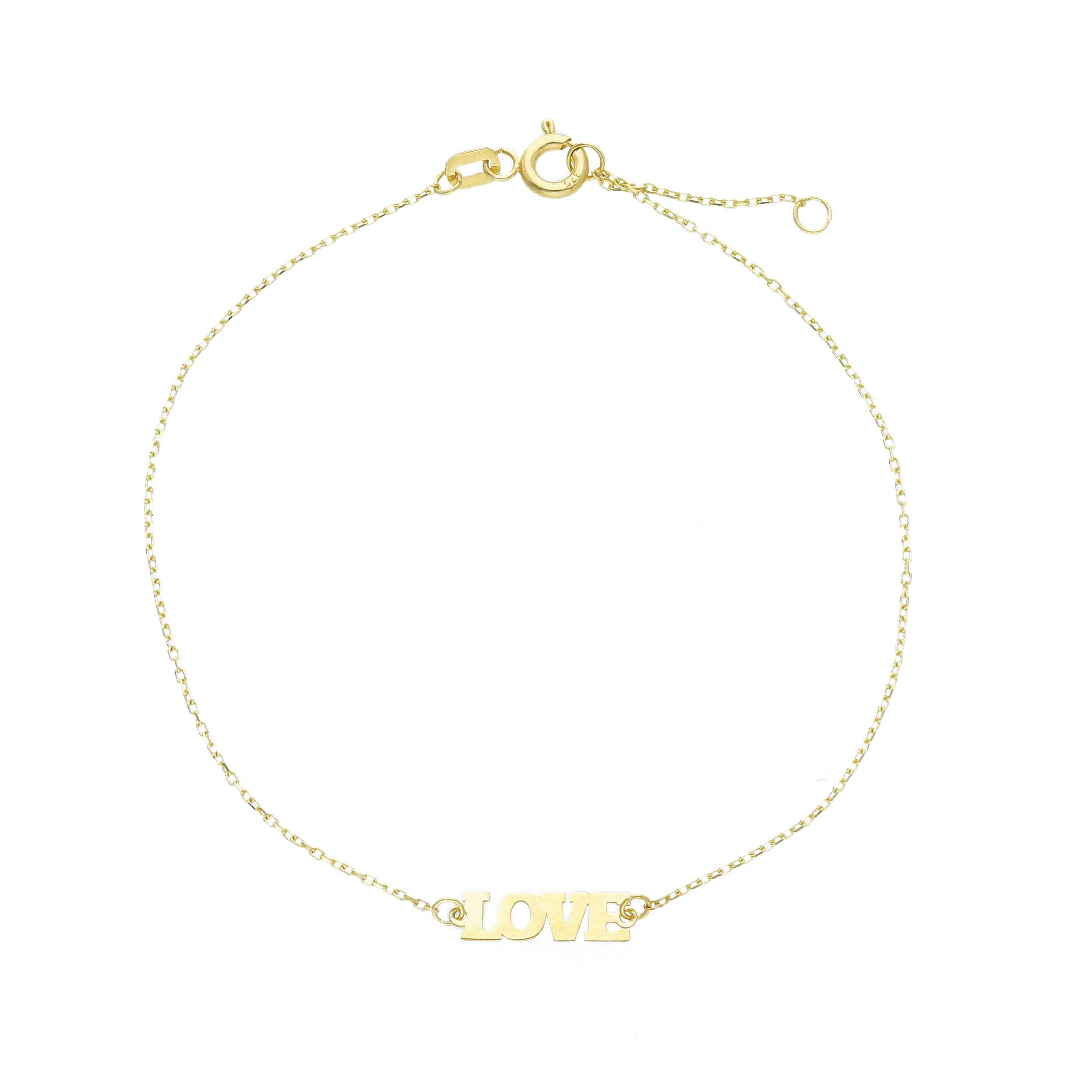Βραχιόλι LOVE  απο χρυσό κ9 (code S284065)