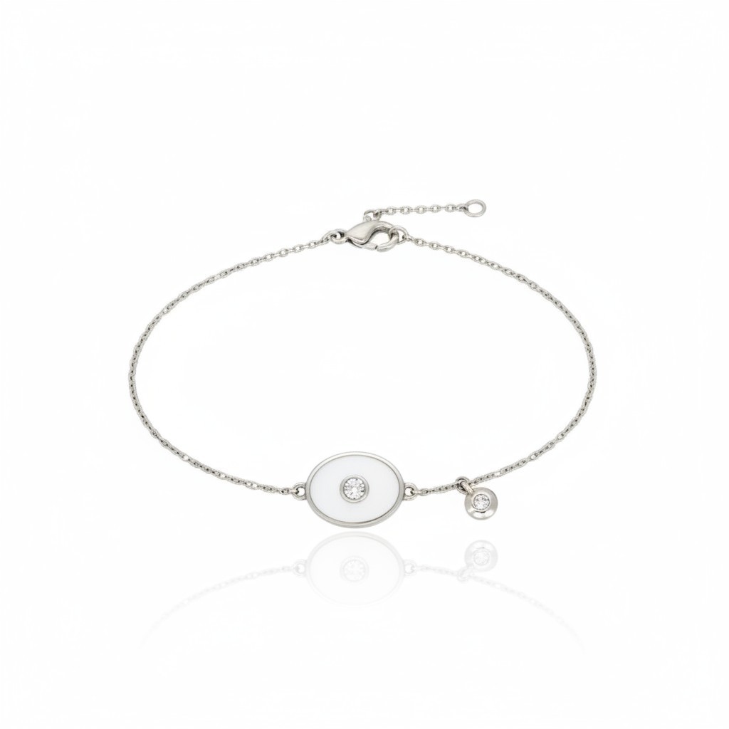 Bracciale in oro Bianco  k14 (code AL008220)