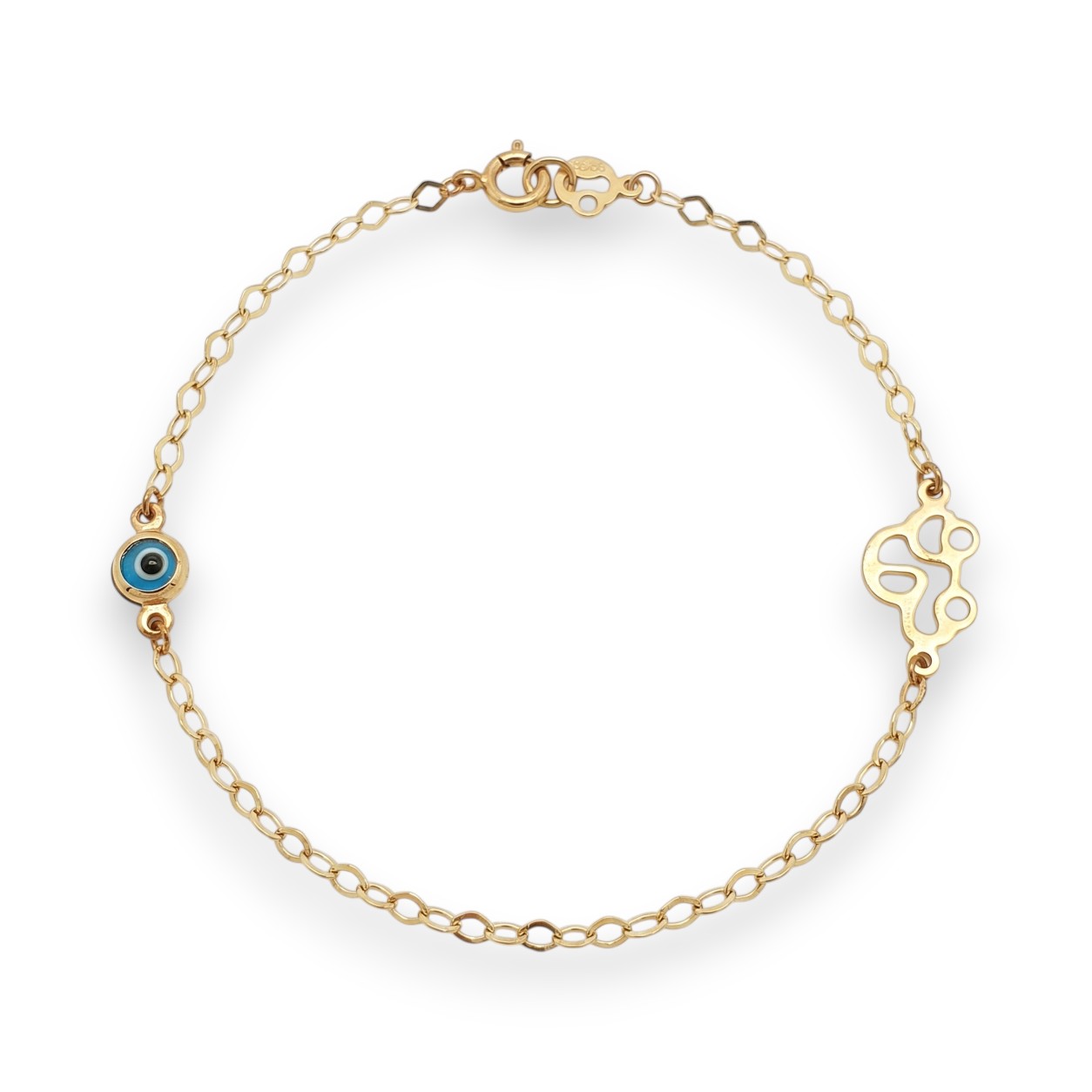 Bracciale in oro giallo k9 con Auto (code AL2056)