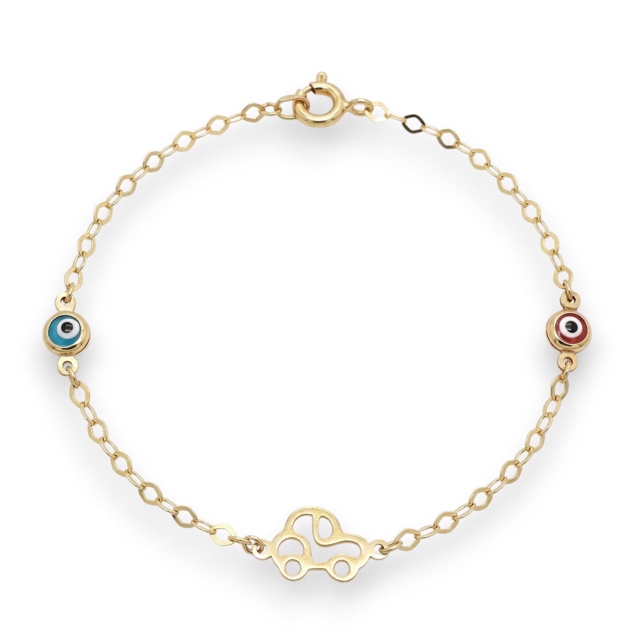 Bracciale in oro giallo k9 con Auto (code AL2063)