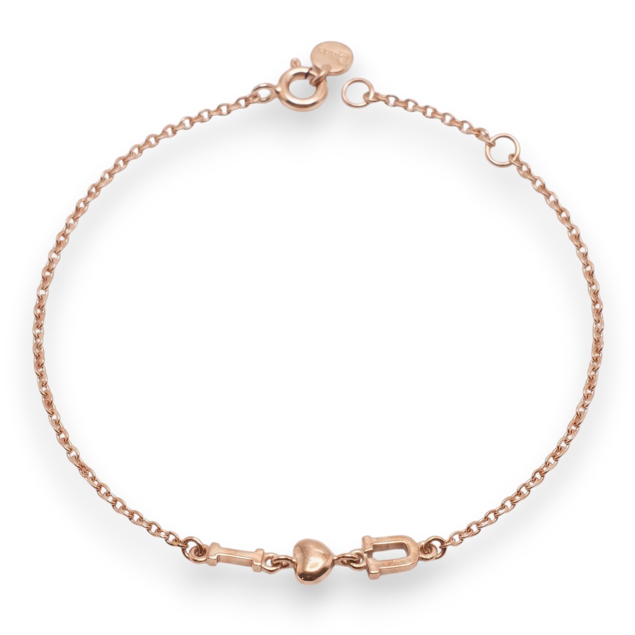 Bracciale in oro rosa k9 I LOVE YOU (code AL2163)