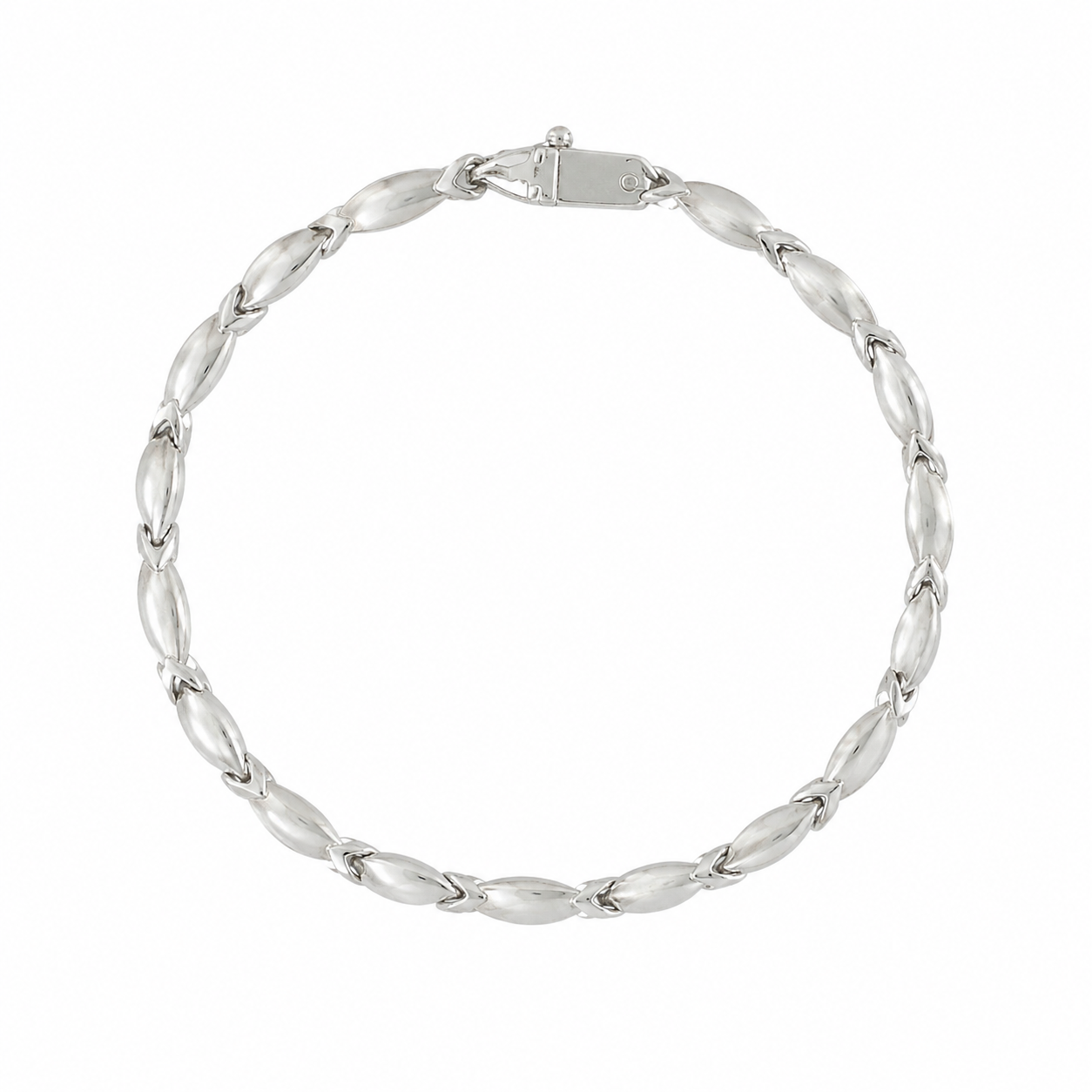 14k white gold bracelet (code M2908)