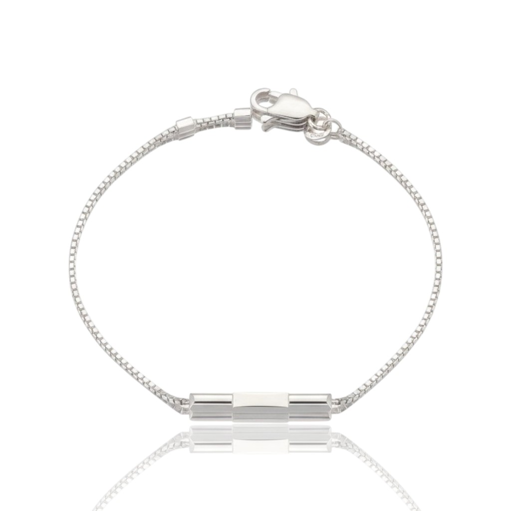 Bracciale in oro bianco k14 (code N2587)