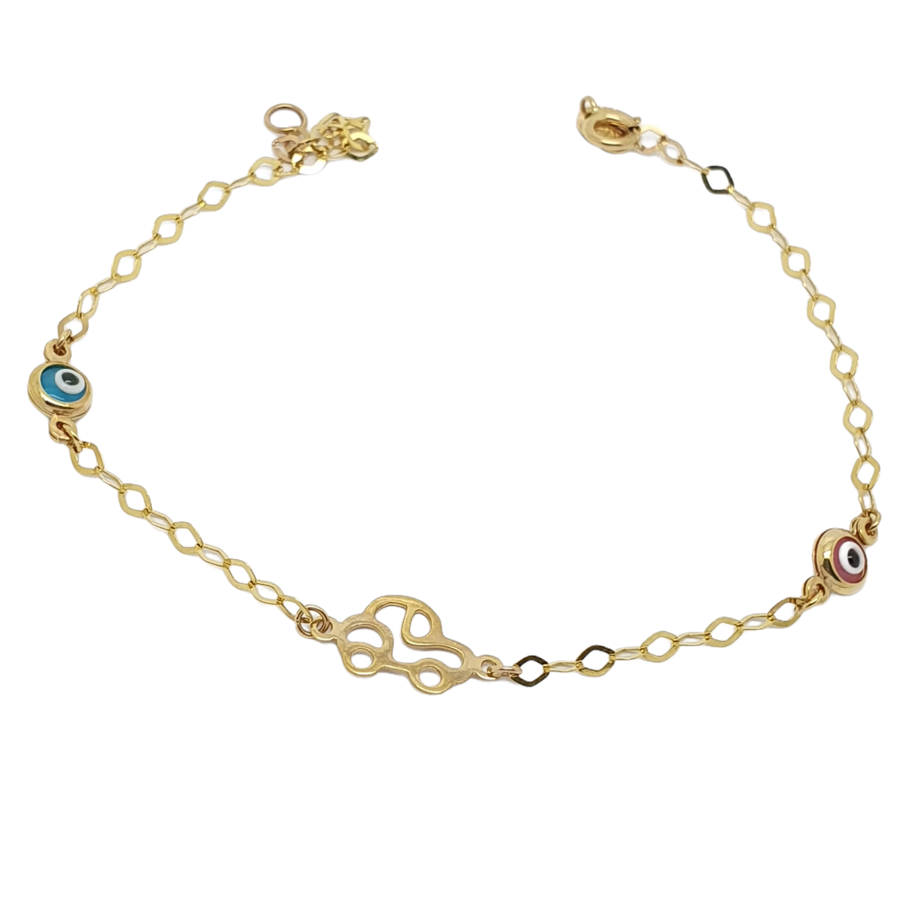 Bracciale in oro giallo k9 con Auto (code AL2063)