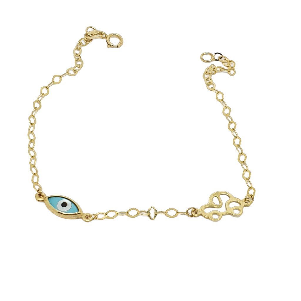 Bracciale in oro giallo k9 con Auto (code AL2069)